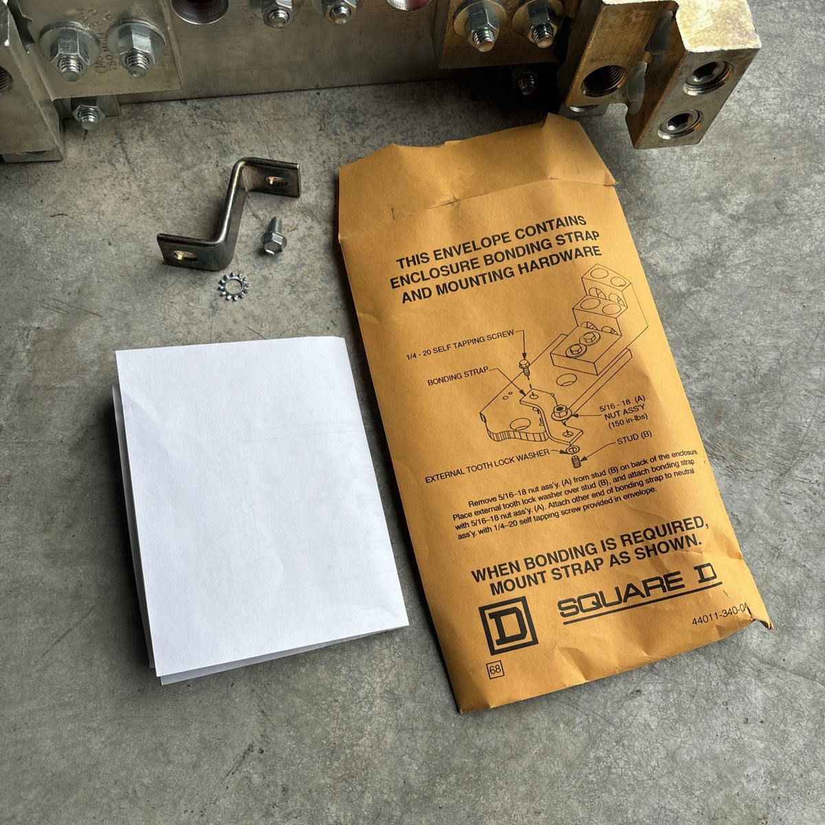 SQUARE D H800SNE4 INSULATED GROUNDABLE NEUTRAL KIT E04 SERIES New4