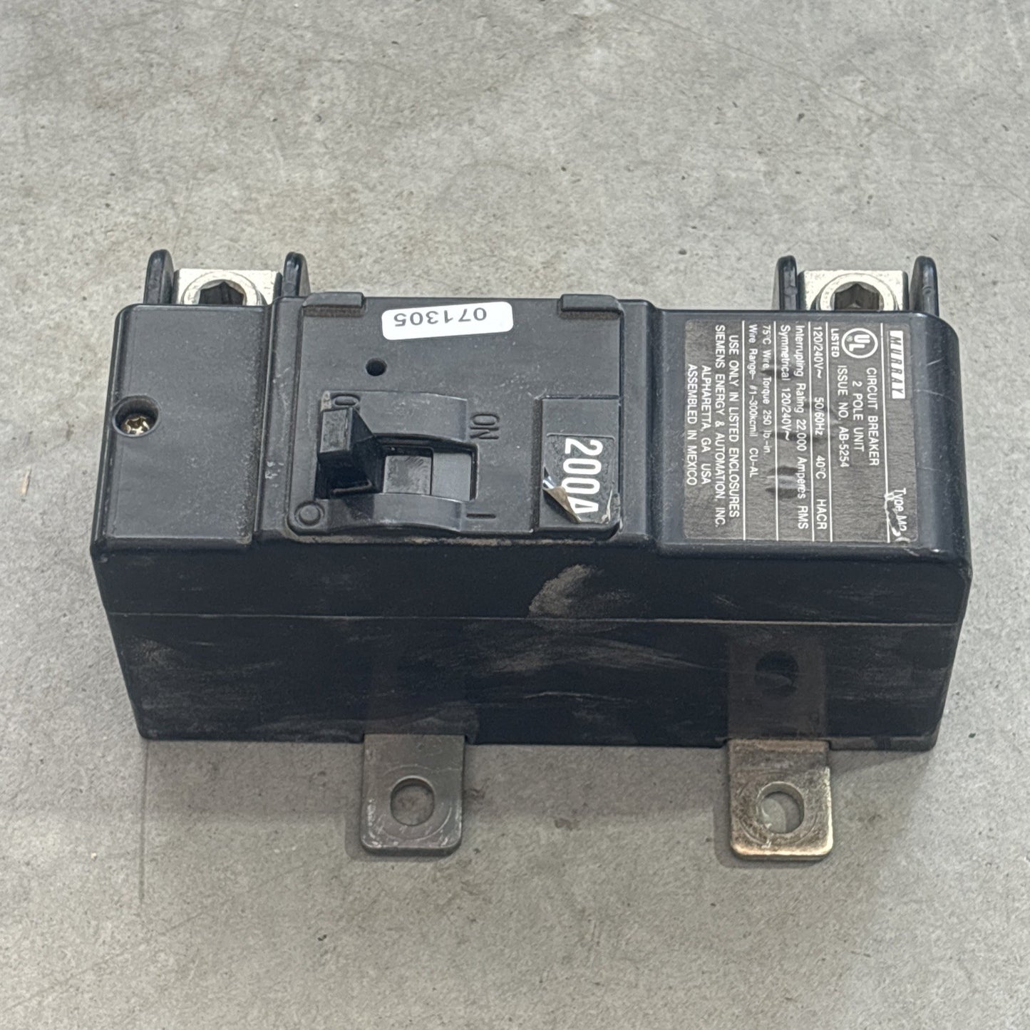 Murray M2 200A 240V 2 Pole M2200 Circuit Breaker3