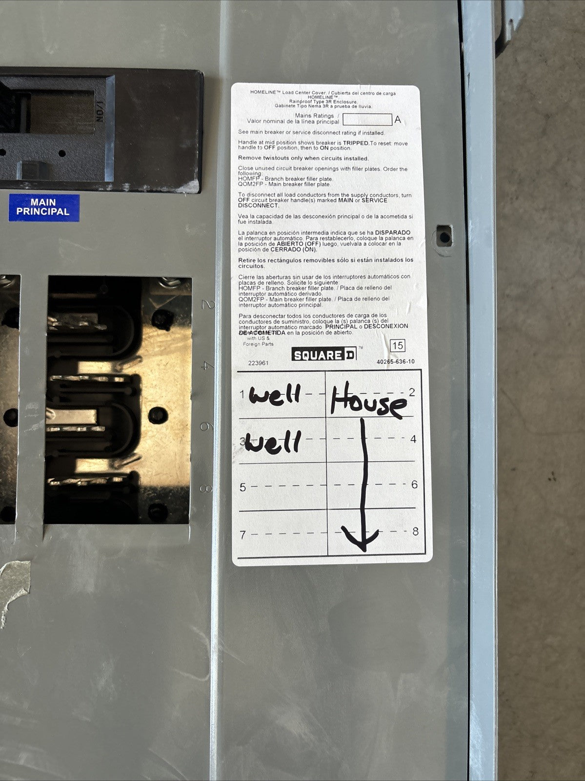 Square D BXH30RFT Homeline Load Center Panelboard 200A 1PH 8C MCB FT LUGS4