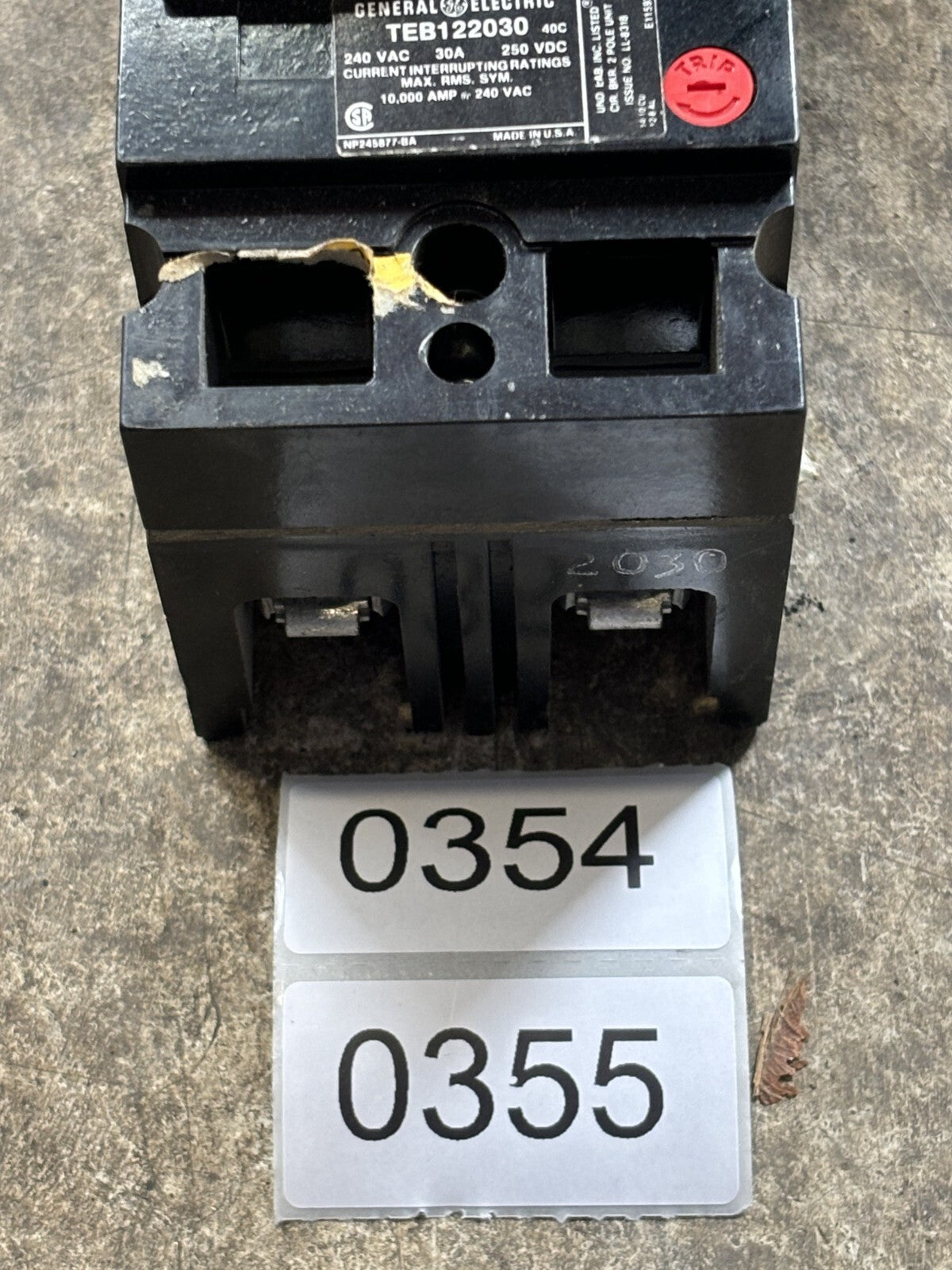 General Electric TEB122030 Circuit Breaker 30 Amp 2 Pole 240 Vac2