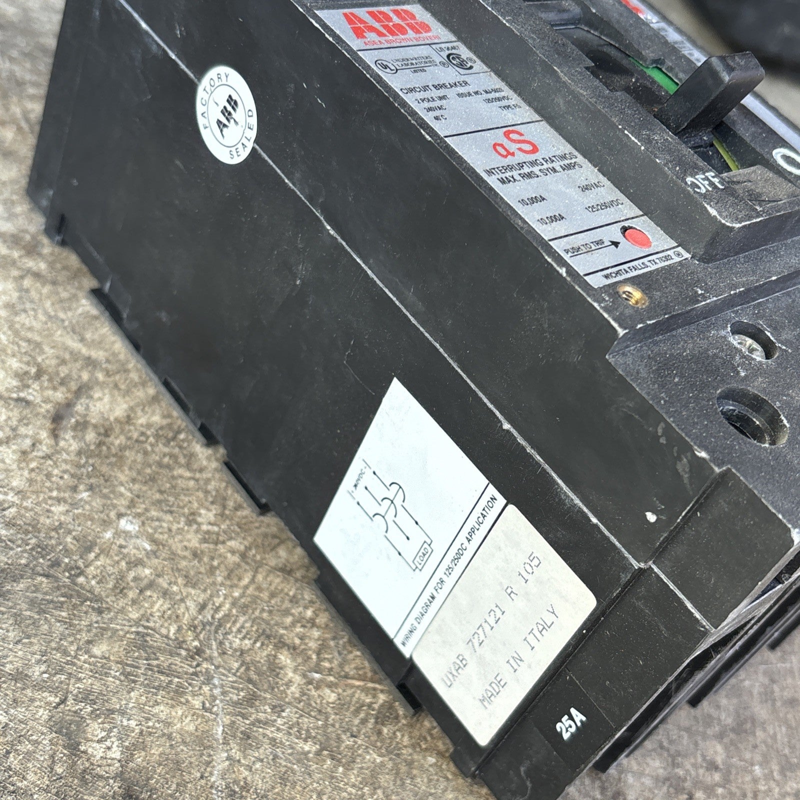ABB CIRCUIT BREAKER TE2060 TE3060 TE2100 TE3100 TE2150 TE3150 100A TYPE EH USED5