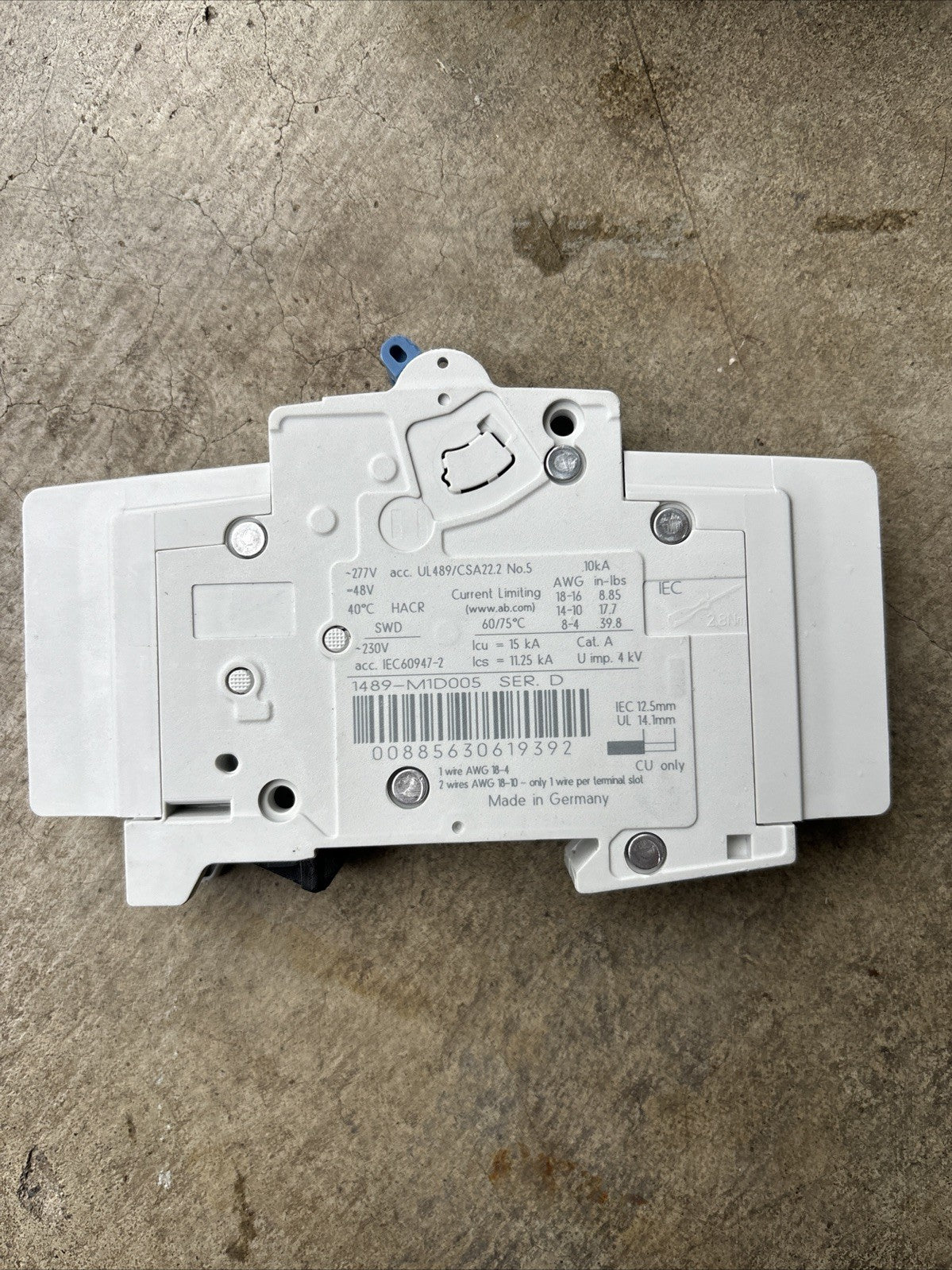 ONE USED ALLEN BRADLEY 1489 M1C005 CIRCUIT BREAKER, 1P, 0.5A. Lot Of 101