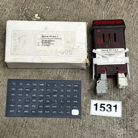 BAUMER TA1200.005AX01 , TA1200 4 Digit 10.5 70Vdc Counter0