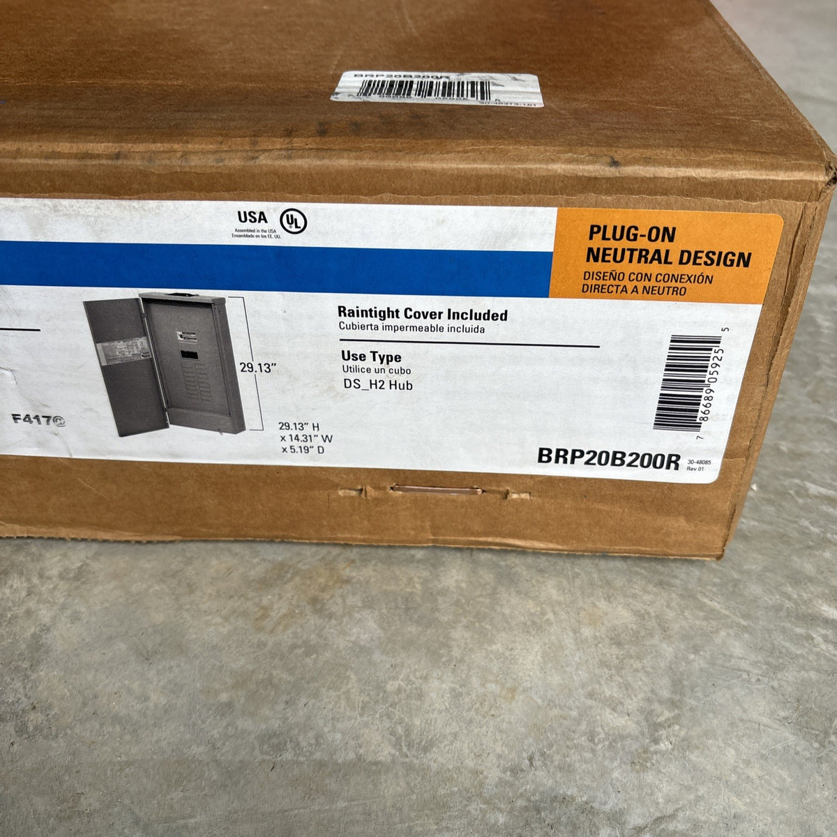 Eaton 200 amps 120/240 V 20 space 40 circuits Surface Mount Main Breaker New1