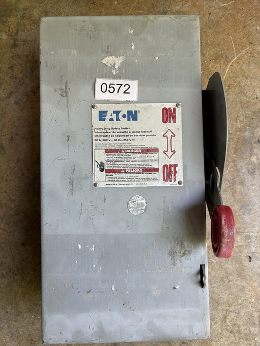 Eaton DH362NGK Heavy Duty Safety Switch 60 Amp 600 Vac0