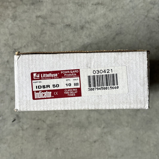 Littelfuse IDSR 50 POWR GARD 600 V AC 50 A Current Limiting Time Delay Fuses0