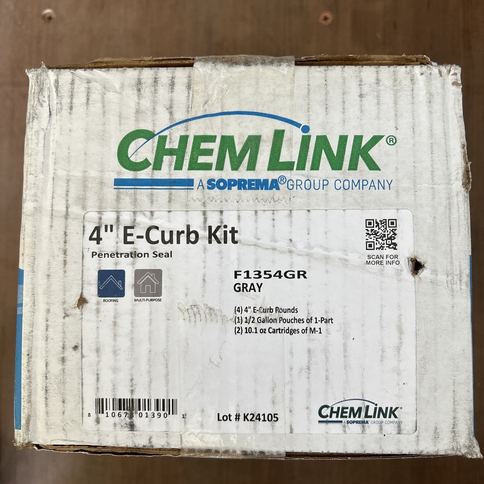 Chem Link F1354GR Penetration Seal 4" E-Curb System Kit 1/2 gallon, New In Box0