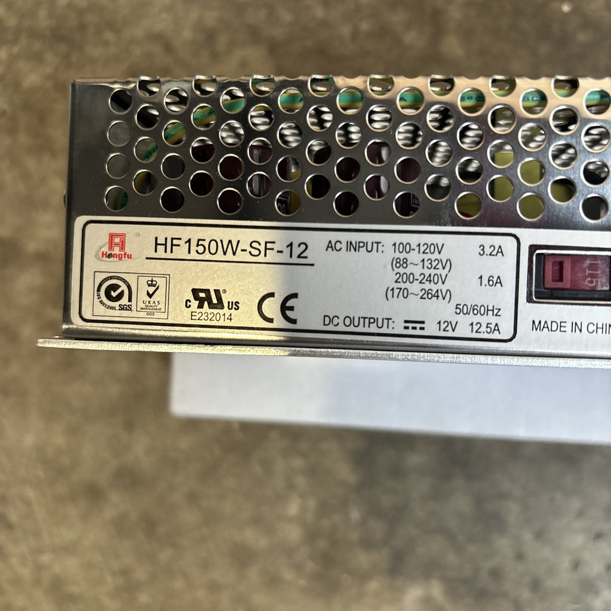 HENGFU HF150W-SF-12 - 12V 12.5A Switching Power Supply NEW2