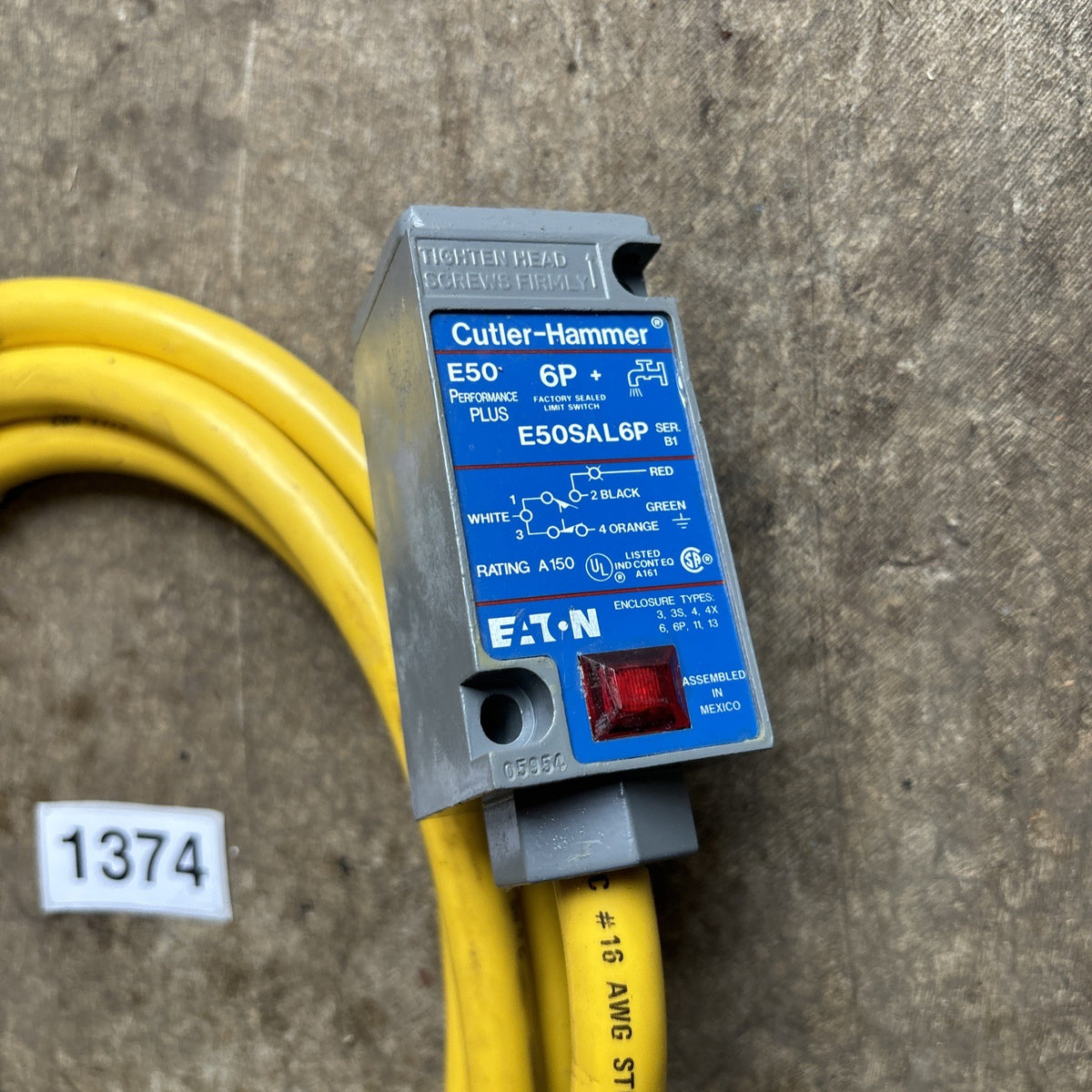 Cutler Hammer E50SAL6P12 Epoxy Filled Limit Switch   USED1