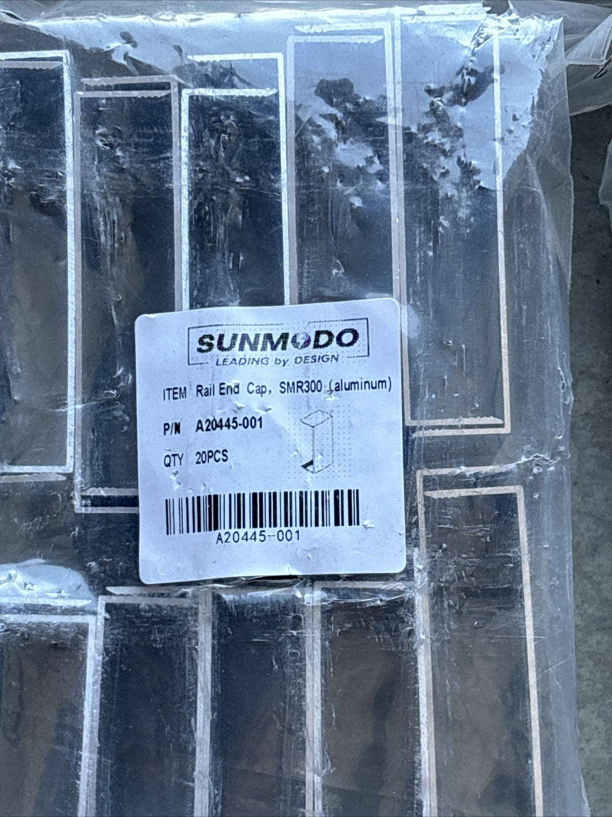 A20445 001 SUNMODO Rail End Cap SMR300 Qty. 1601