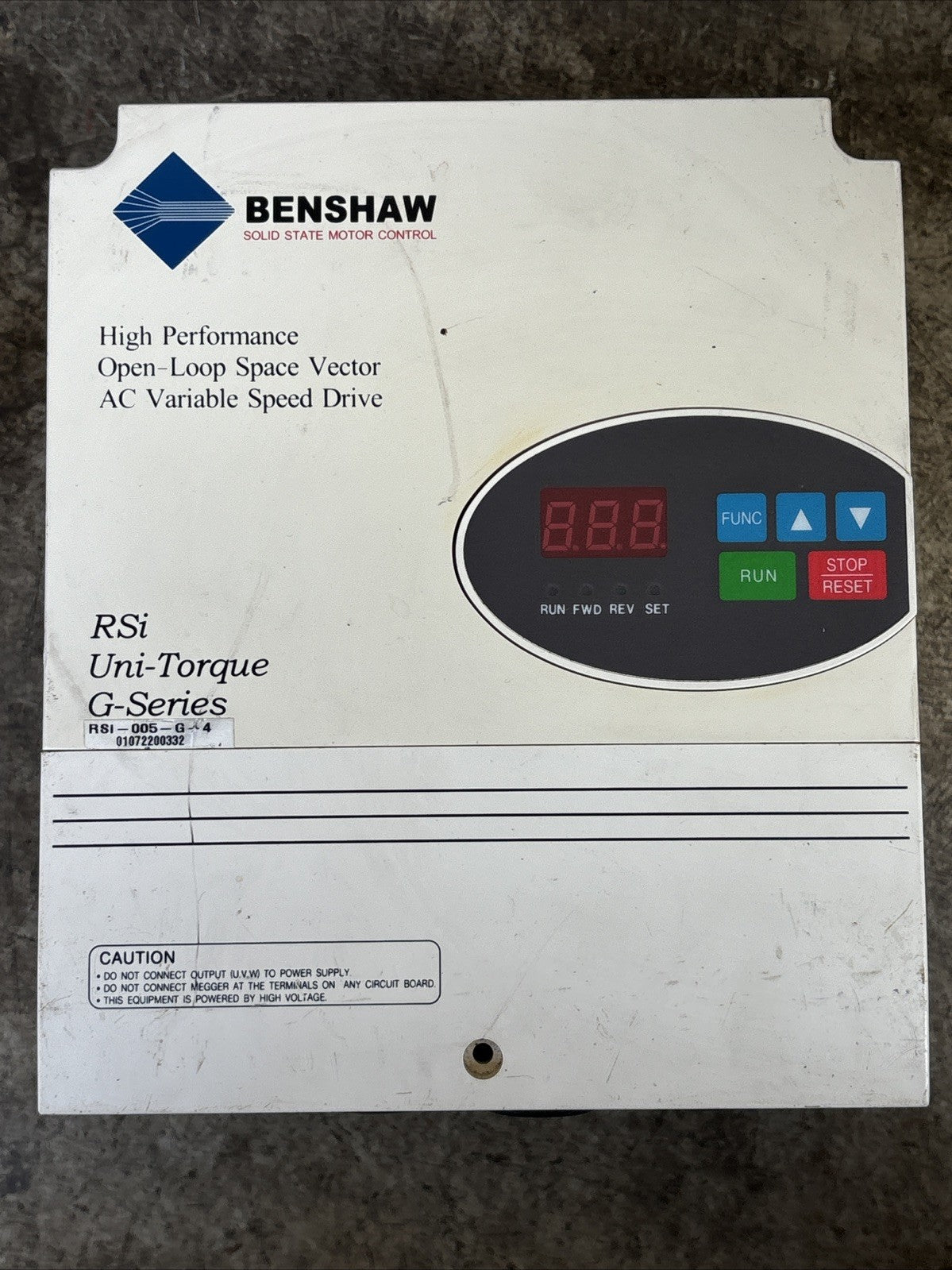Benshaw RSi Unit Torque S Series AC Drives, Model: RSi 005 G 40