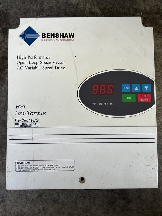 Benshaw RSi Unit Torque S Series AC Drives, Model: RSi 005 G 40