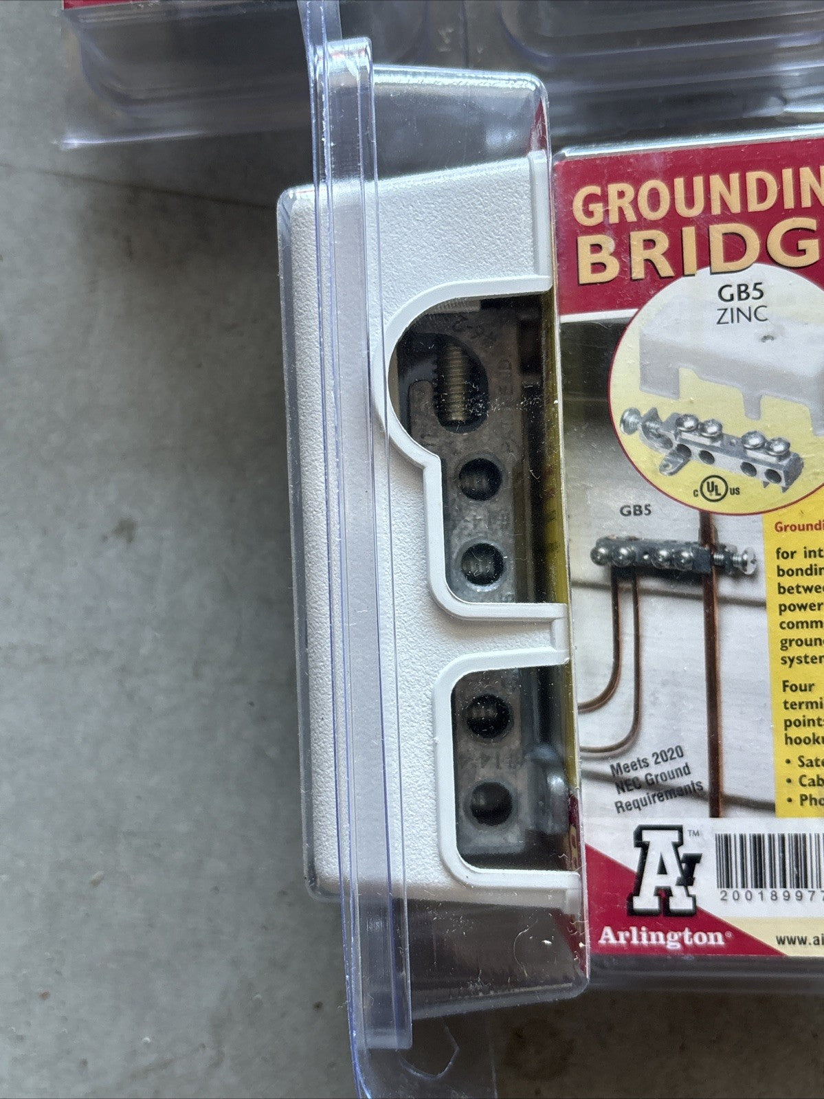 Lot If 6 Arlington Industries GB5 1 Zinc Grounding Bridge With Cover4