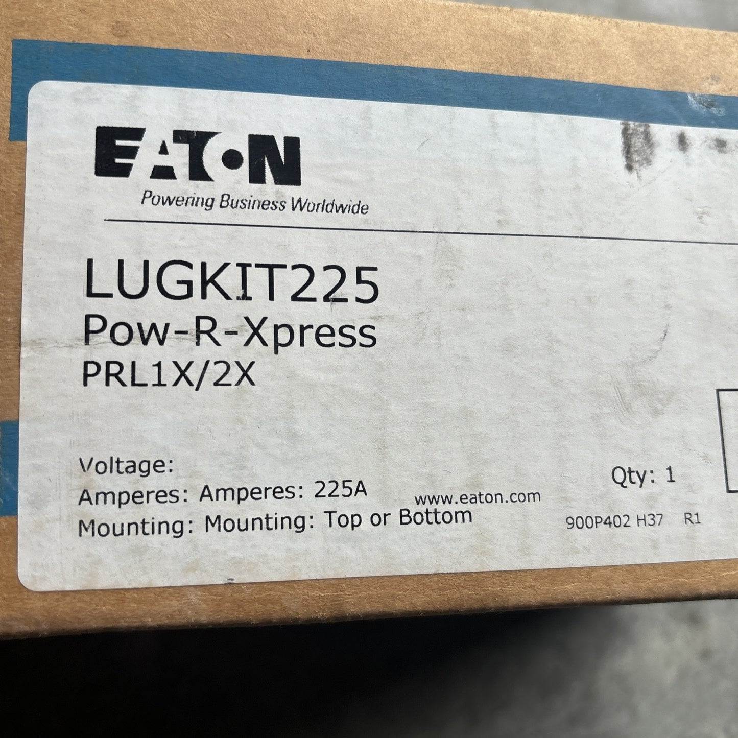 Eaton LUGKIT225 225 Amp PRL1a/2a Main or Through Feed Lug Kit3