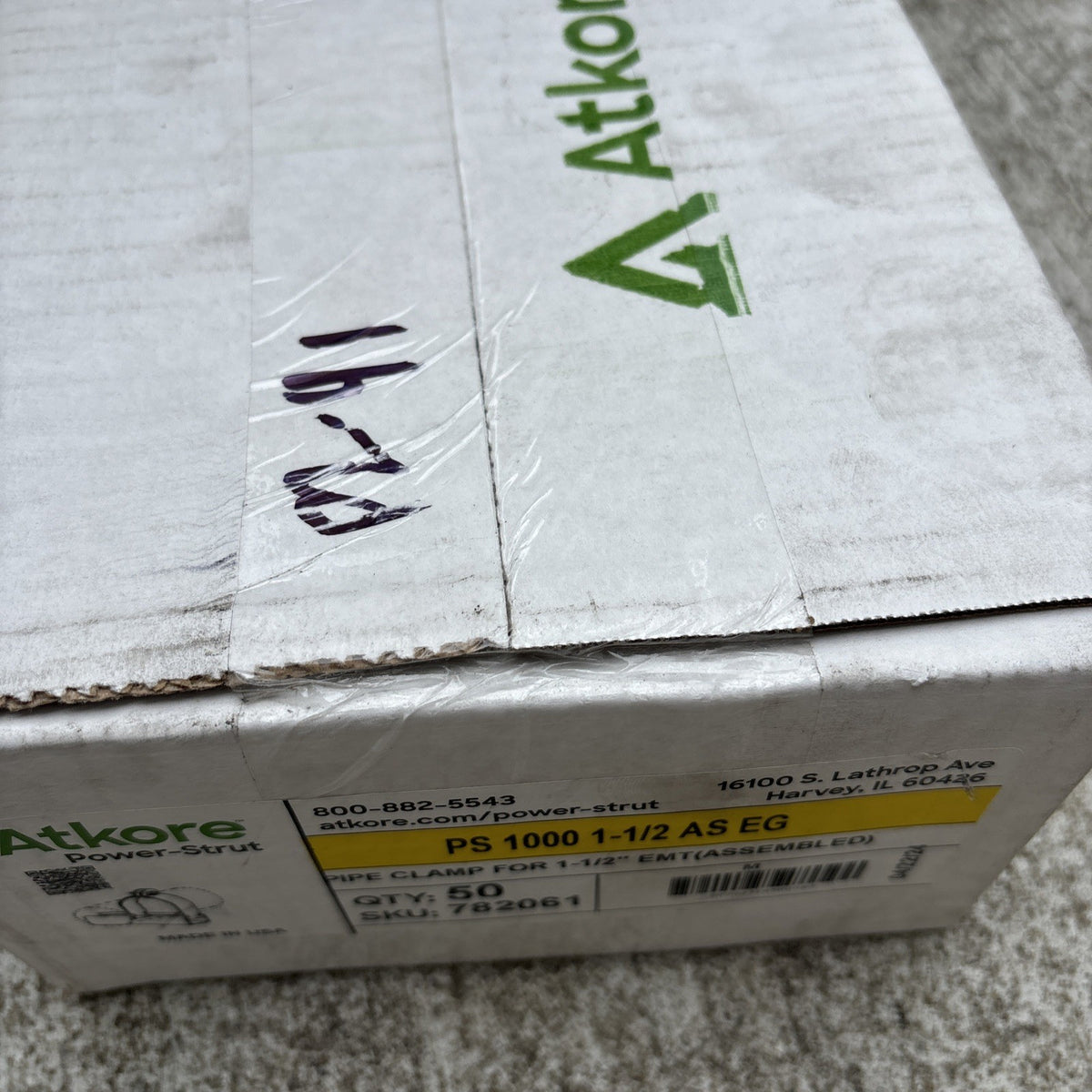 50 Pack Power-Strut PS 1000 A1-1/2 AS EG Electro galvanized Pre-Assembled EMT1