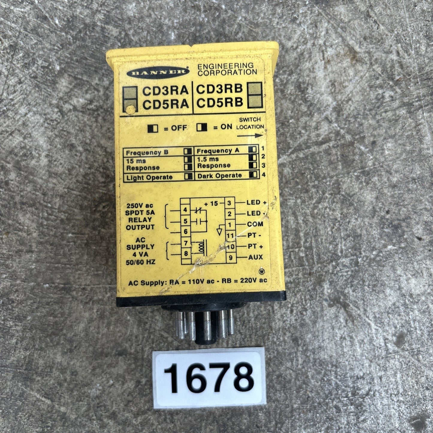BANNER ENGINEERING CD5RA Amplifier   New0