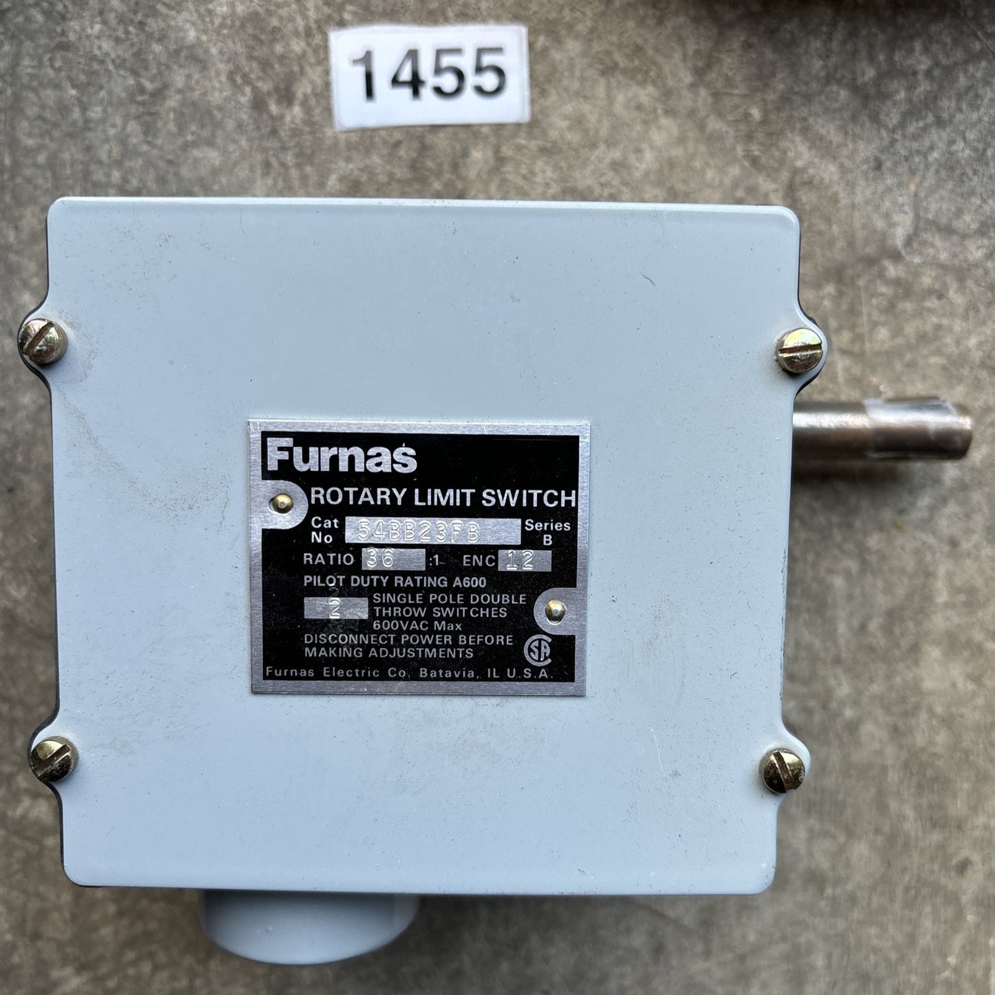 Furnas 54BB23EC Rotary Limit Switch 600v ac0