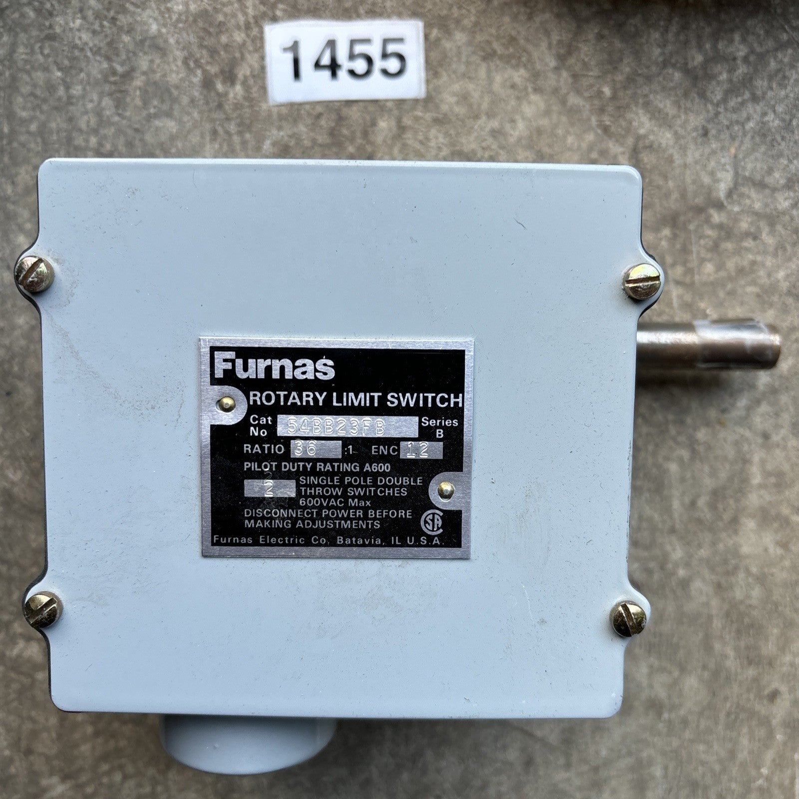 Furnas 54BB23EC Rotary Limit Switch 600v ac0