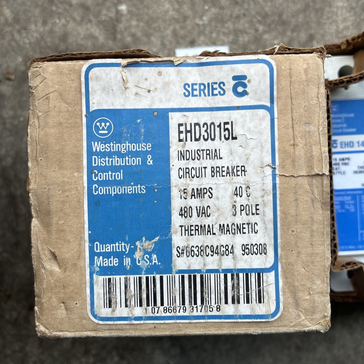 Westinghouse EHD3030L 30A 480VAC Circuit Breaker1