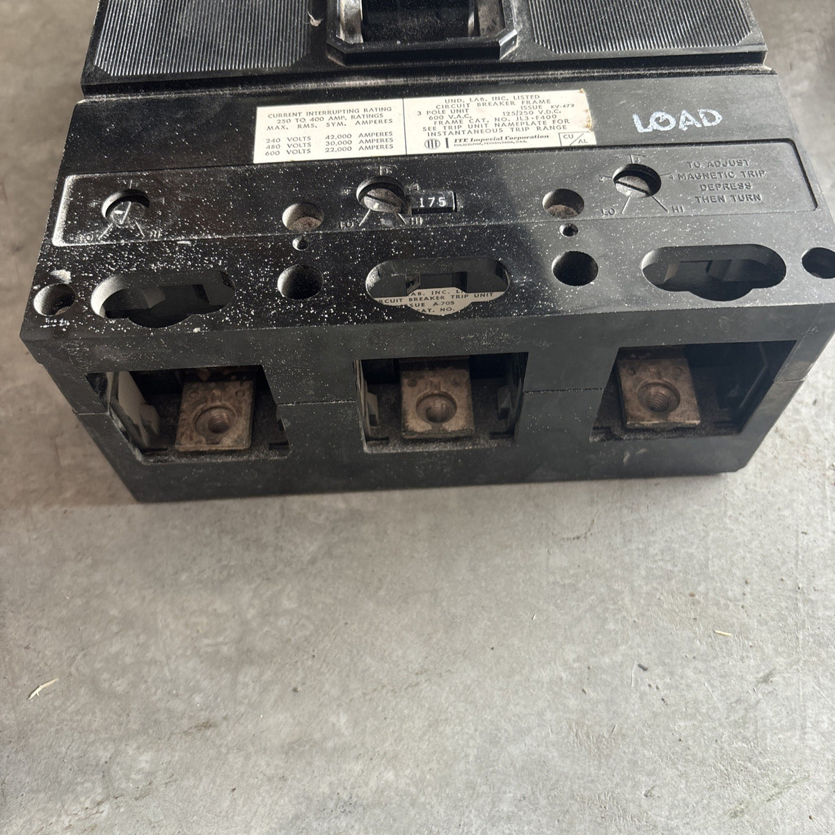 ITE JL3 F400 Breaker With 175A Trip Unit2