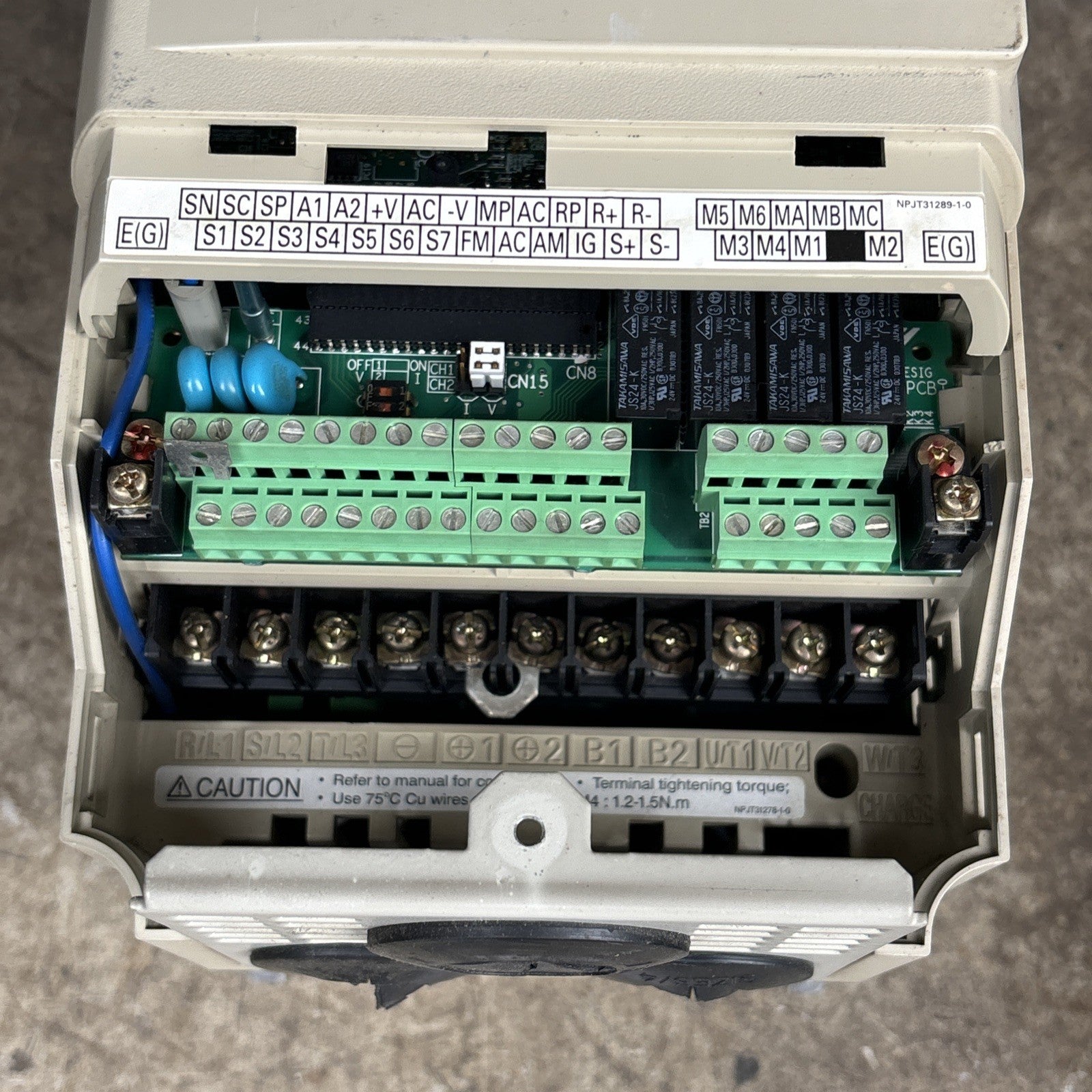 OMRON CIMR F7Z45P5 VARISPEED F7 DRIVE USED, GOOD4