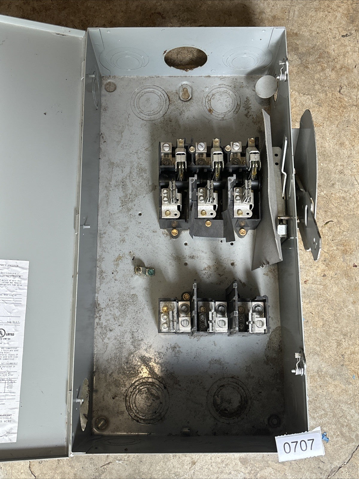 Eaton DH363FGK Heavy Duty Safety Switch 100 Amp 3 Pole 600 Vac2