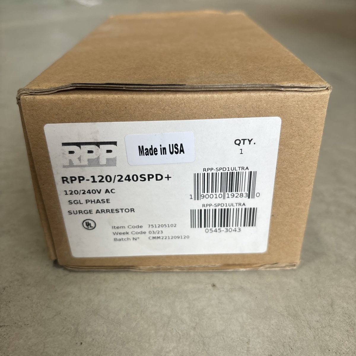 RPP RPP-120/240SPD+ Surge Protective Device SPD Type 1 120/240V Panel Mount NEW1
