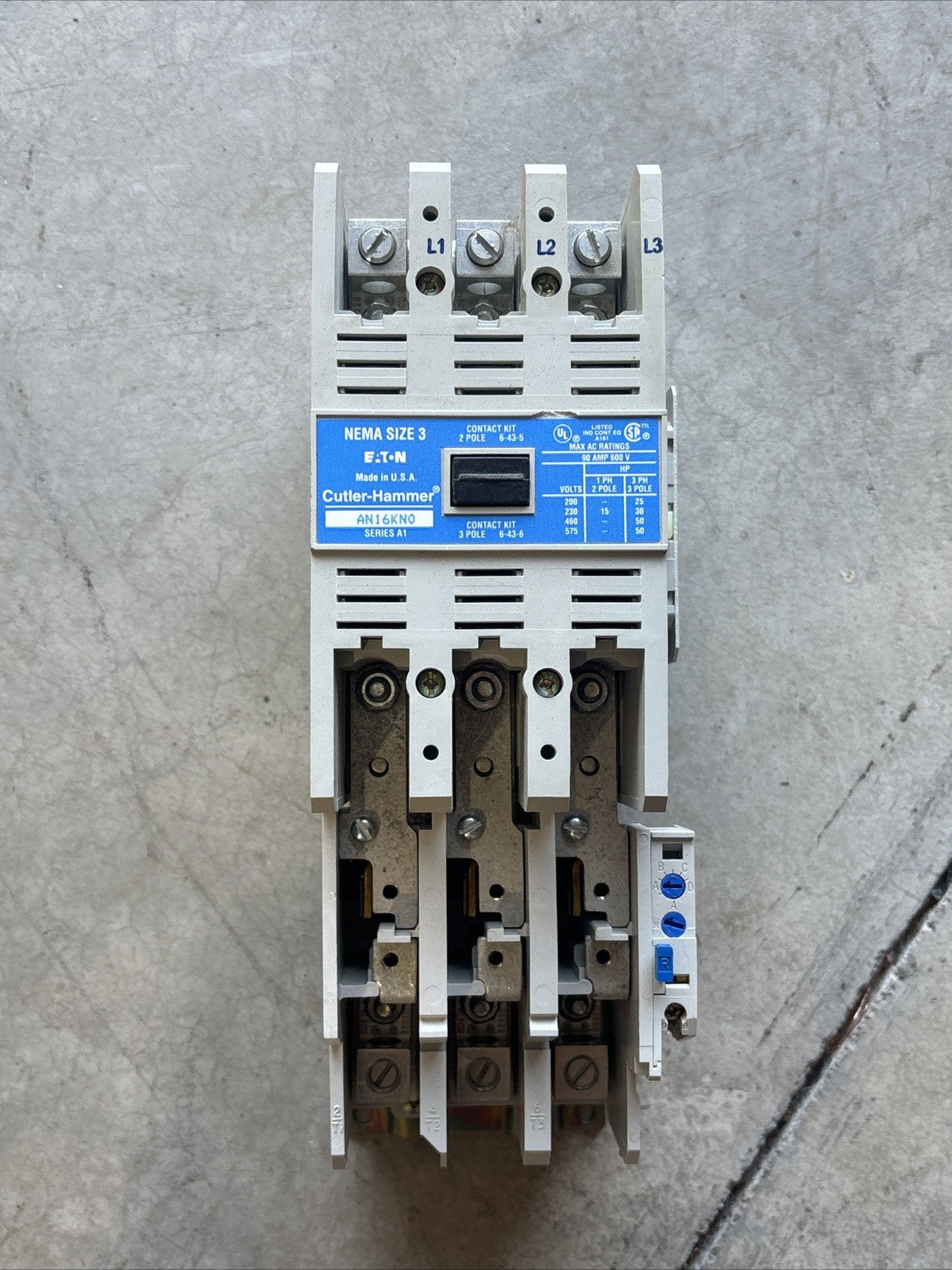 Cutler-Hammer AN16KNO Circuit Breaker 3 Pole 110/120 Volt 50/60 Hz 90 Amp0