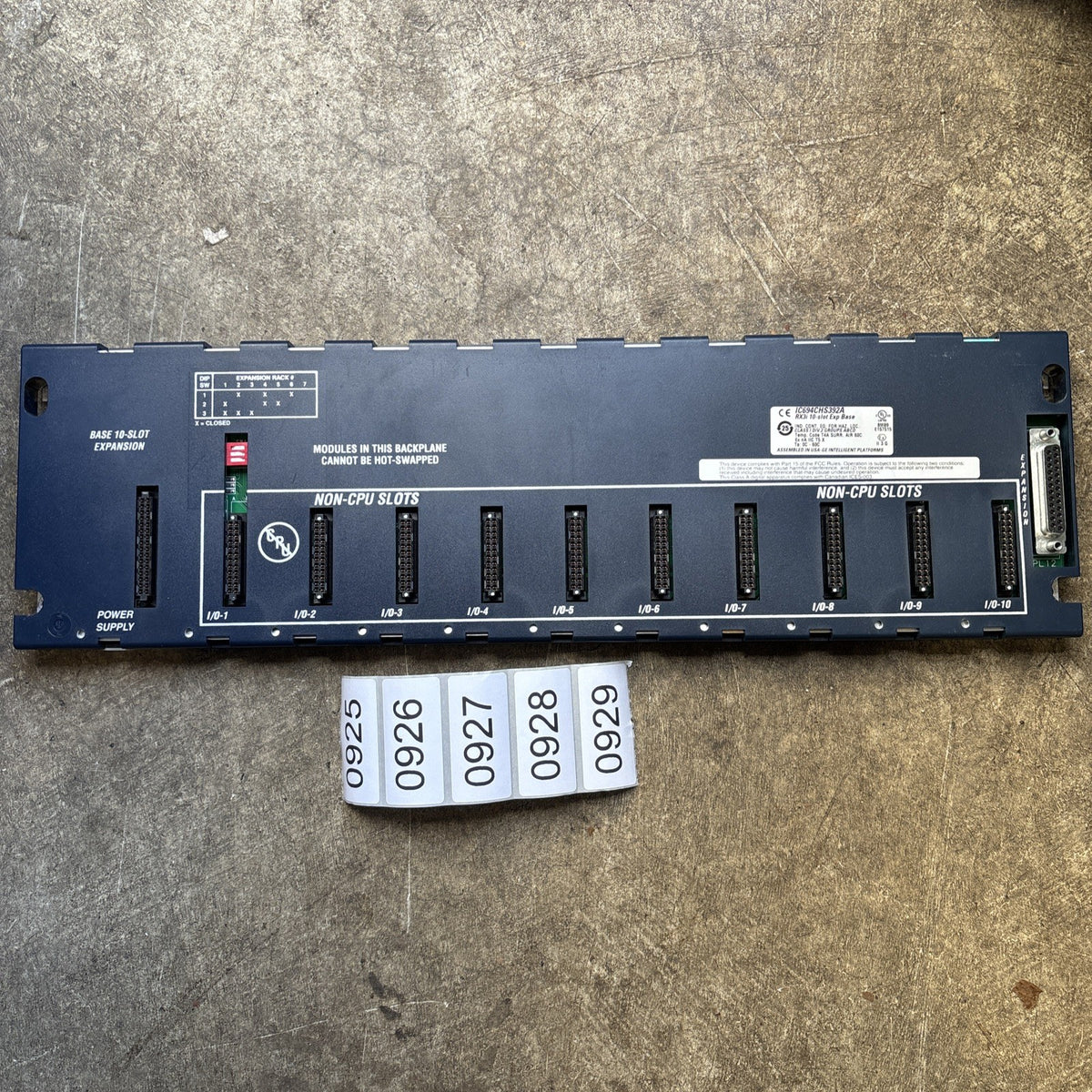 Ge Fanuc IC694CHS392A RX3i 10-Slot Expansion Base0