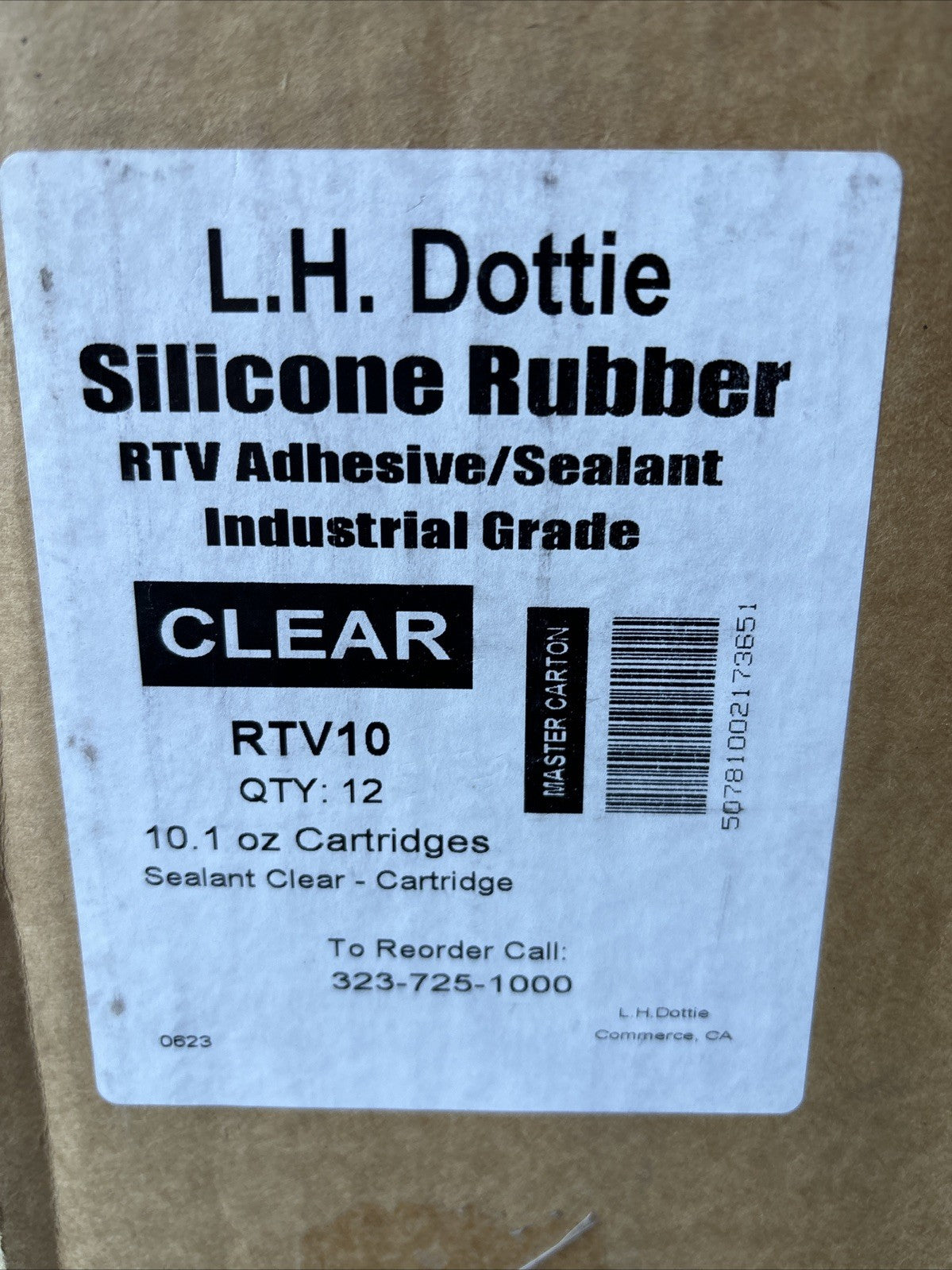 Dottie Clear Rtv10 Clear Silicone 12pk, 10.1oz Cartridges.2