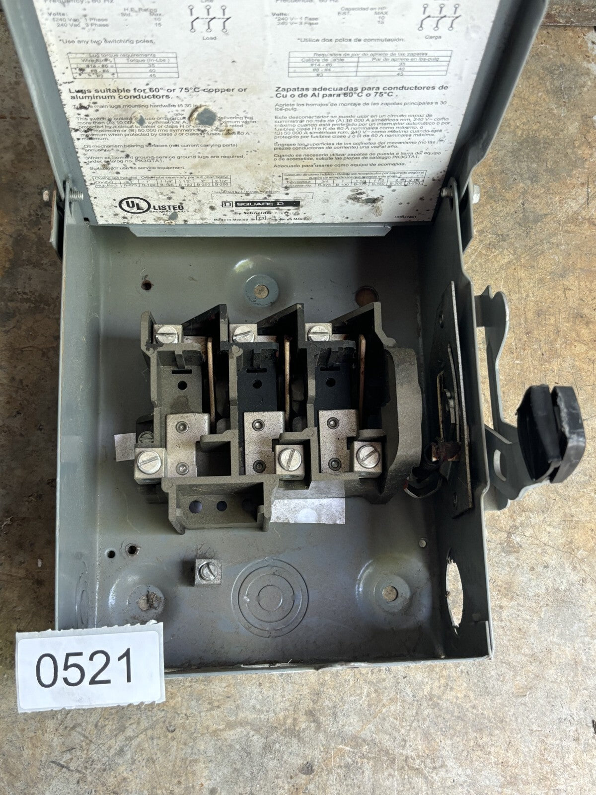 Square D DU322RB General Duty Safety Switch 60 Amp 240 Vac2