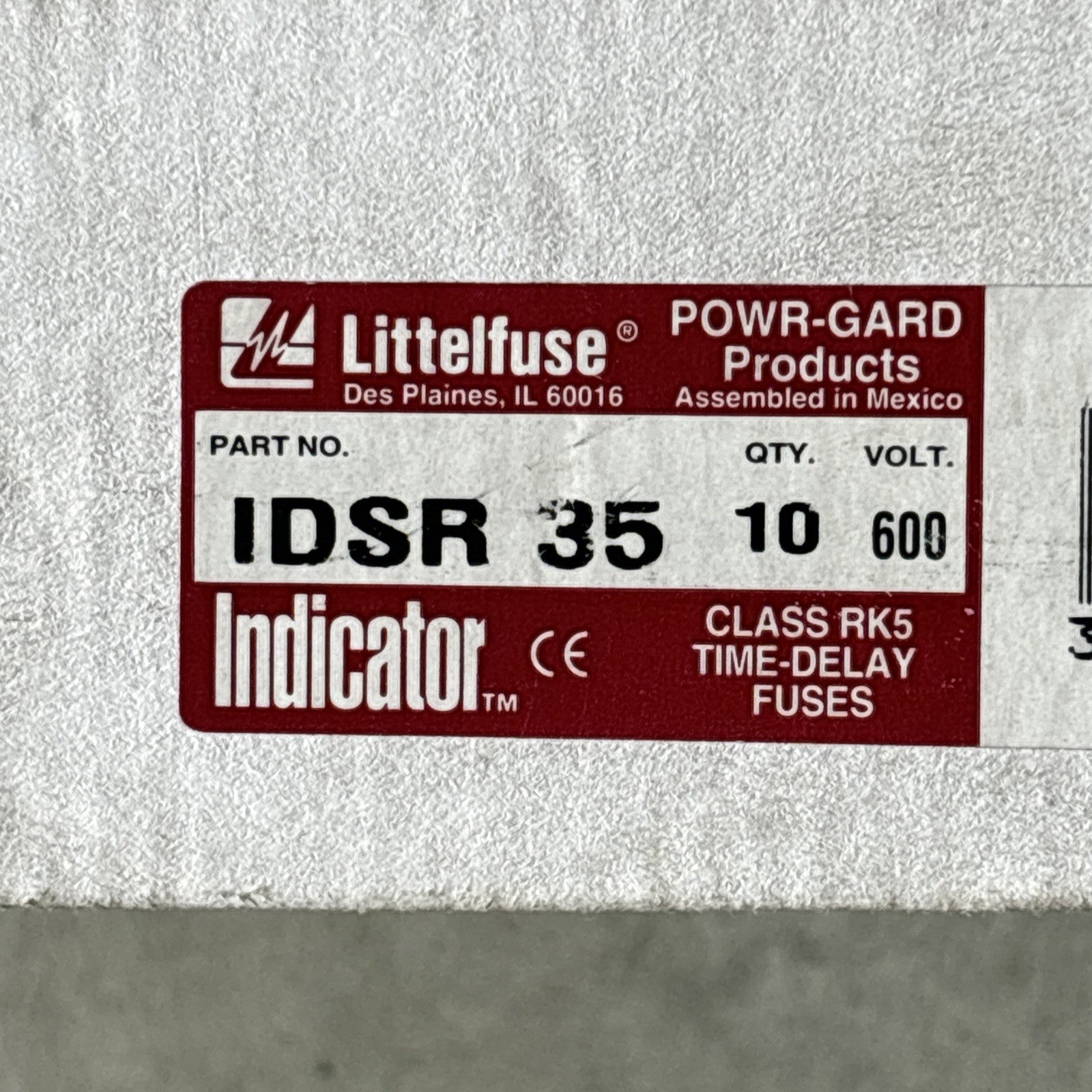 New Case of 10 Littelfuse IDSR 35 Class RK5  Fuses 35A 600V1