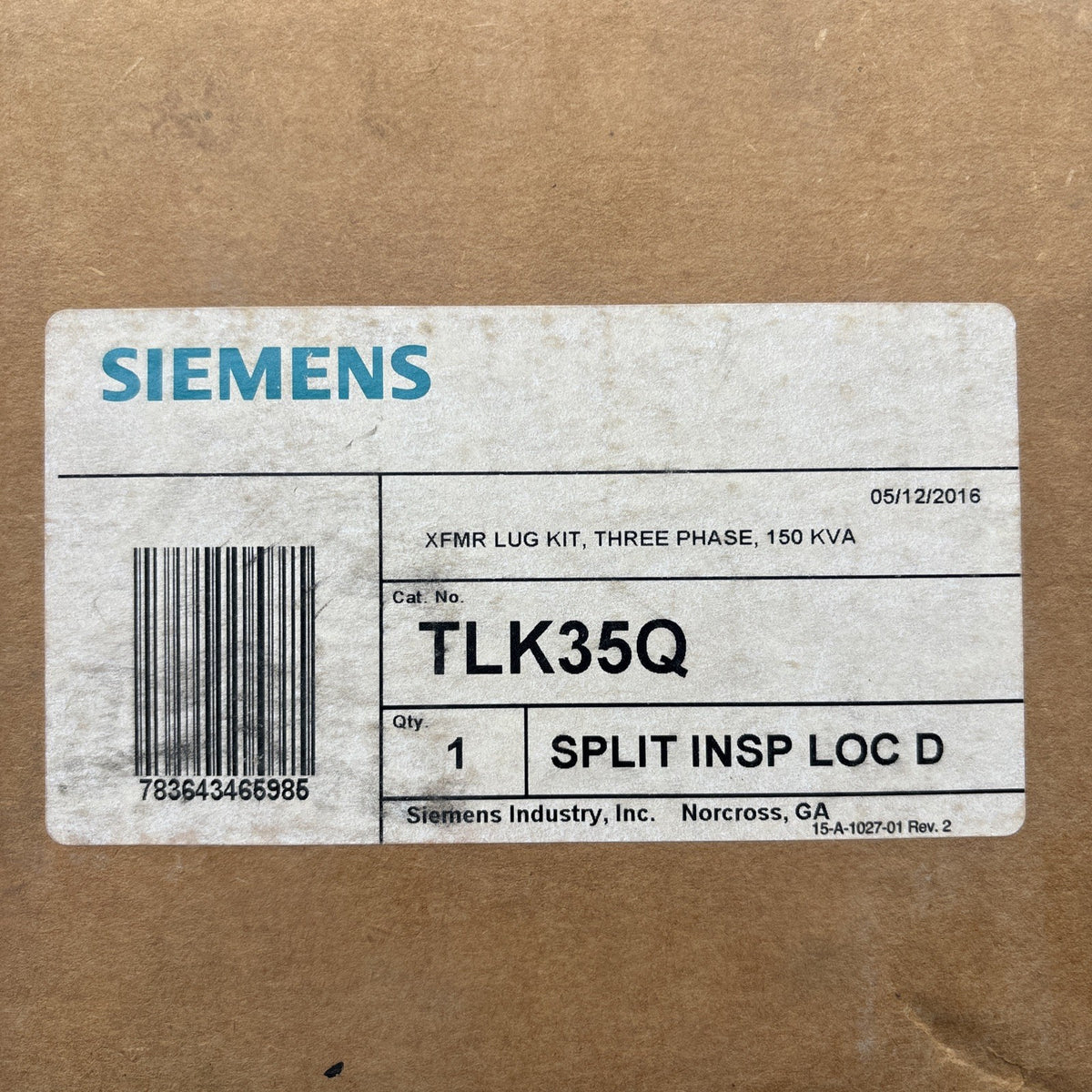 New Sealed Siemens TLK35Q Transformer Lug Kit Three Phase 150 kVA1