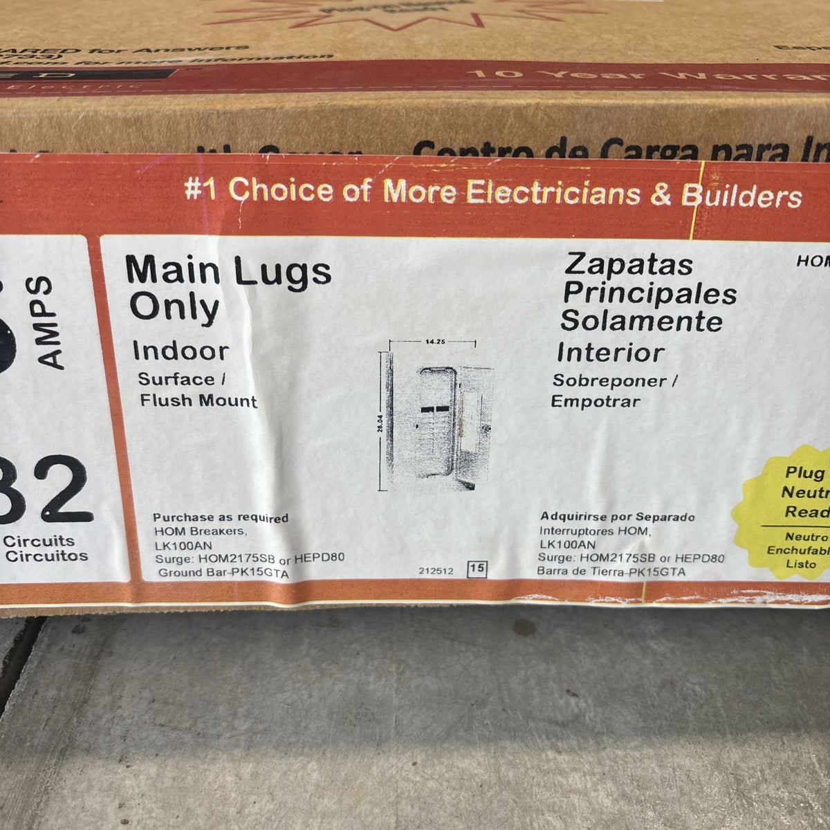   NEW   Square D HOM1632L125PC 125 Amp Load Center 16 Space 32 Circuit Indoor3