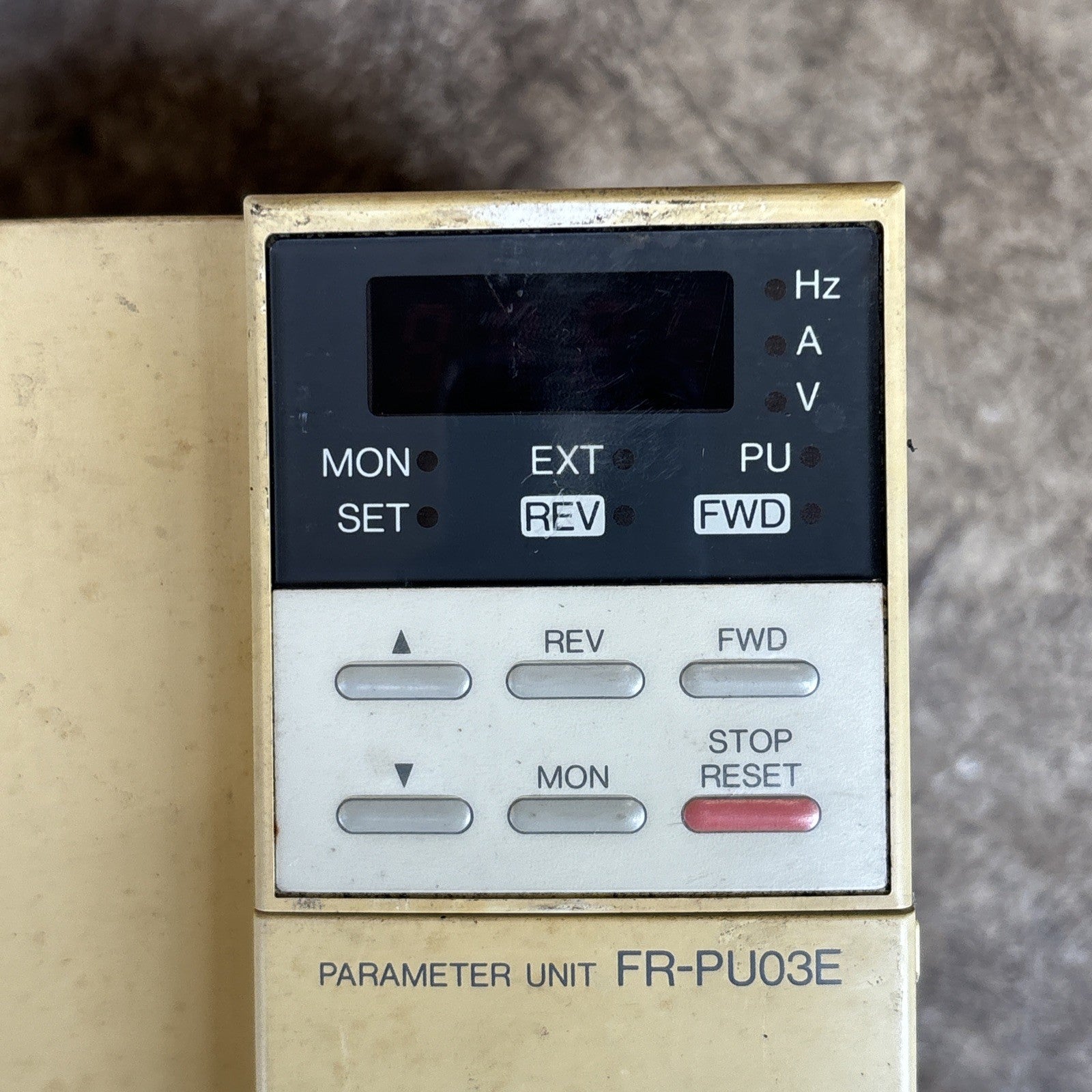 Mitsubishi FR A044 3.7K UL 5.0Hp Frequency Drive with FR PU03E Parameter Unit1