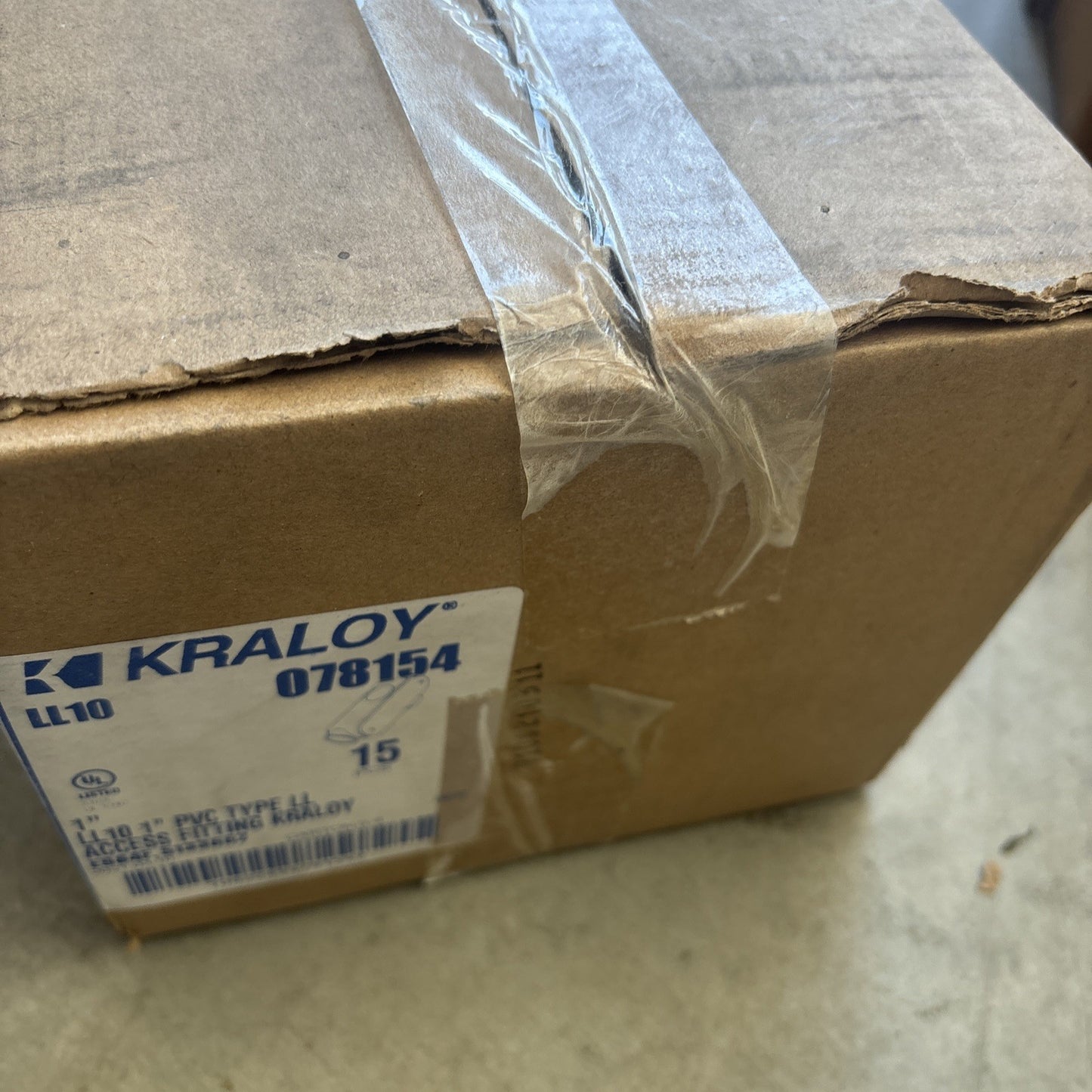 New Case Of 15 1" Kraloy LL10 Access Conduit Body PVC 90 Deg LB Style Fitting1