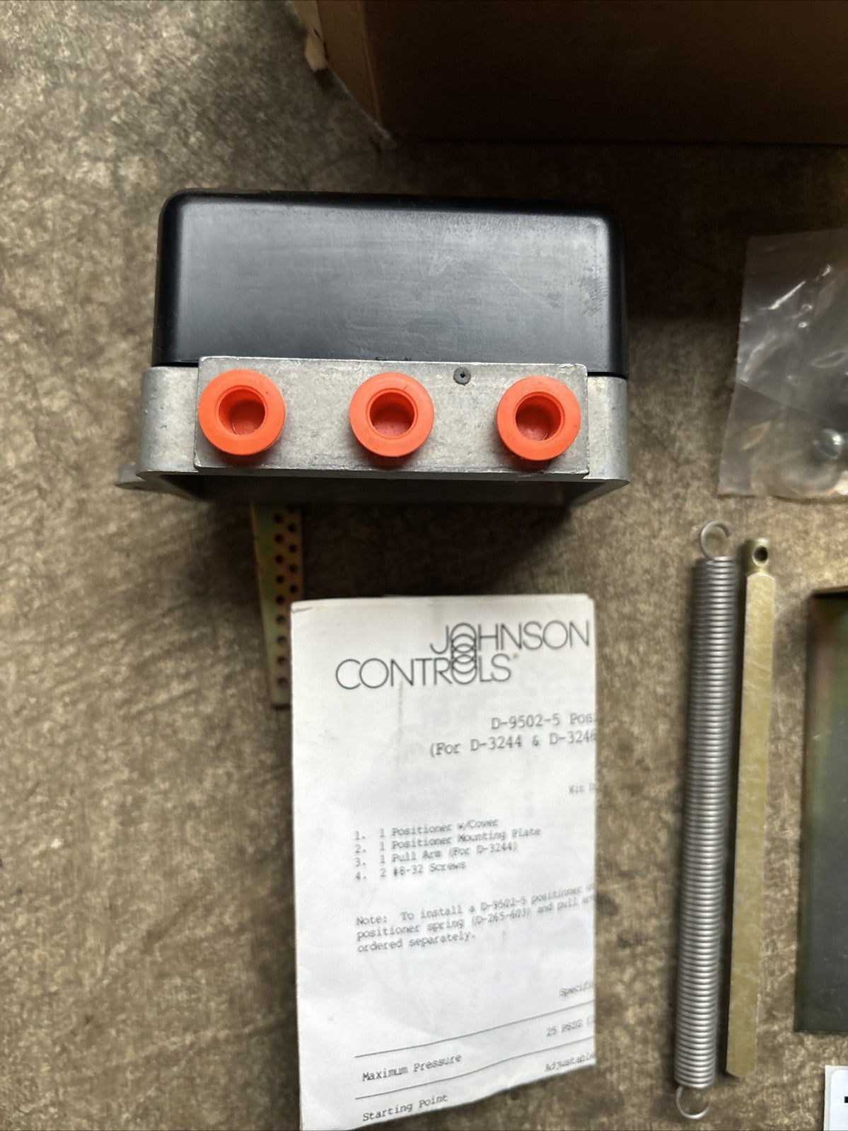 Johnson Controls D 9502 5 Pneumatic Pilot Positioner 2