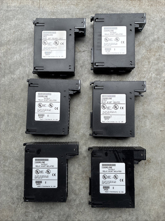 6x GE FANUC IC693MDL240E INPUT 120 VAC 16 PT  USED0