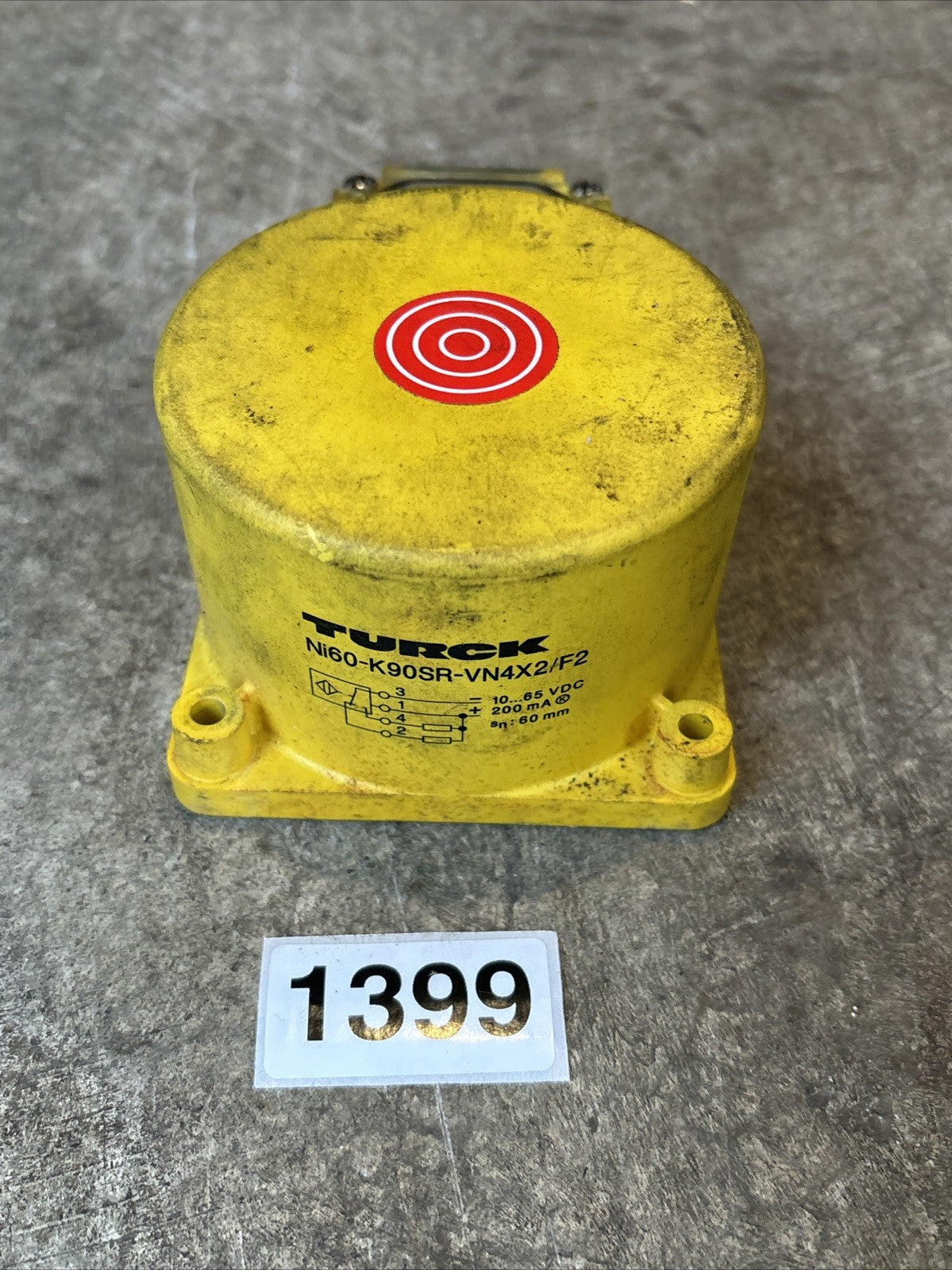 Turck inductive sensor Model Ni60 K90SR VN4x2/F21