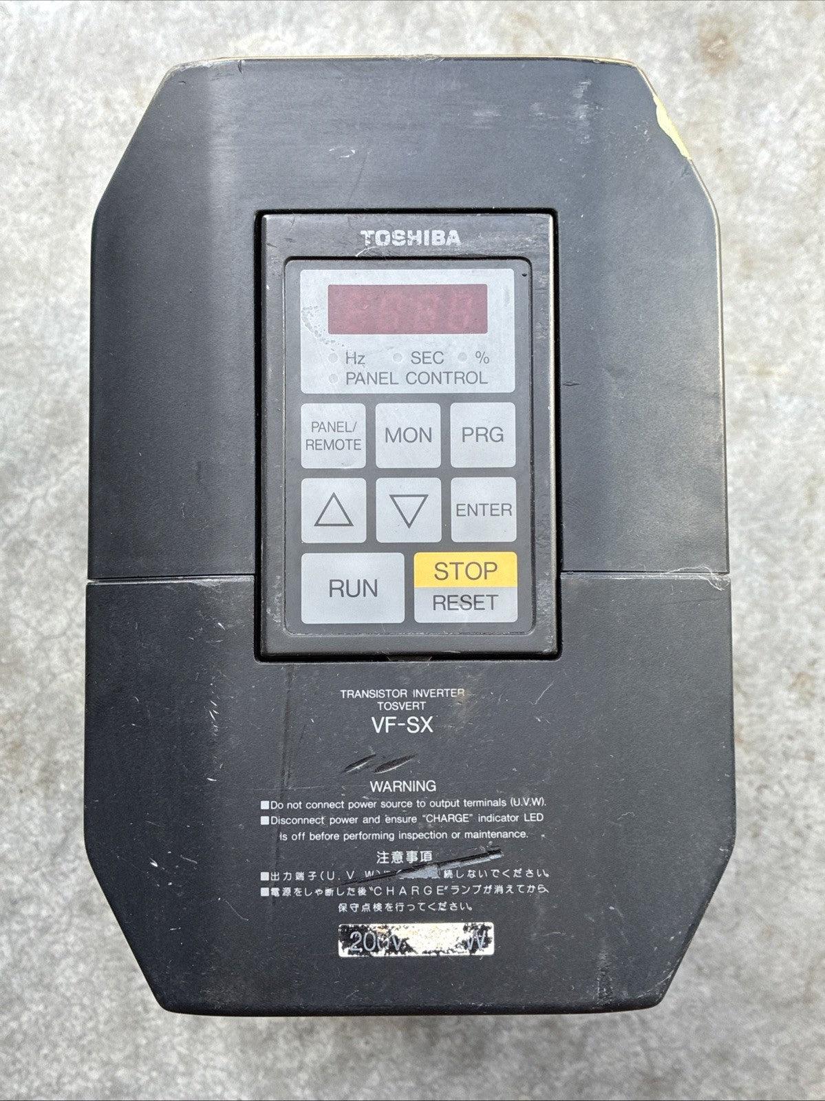 TOSHIBA VFSXN 4015UP 4A 460V 3Ph TRANSITOR INVERTER DRIVE0