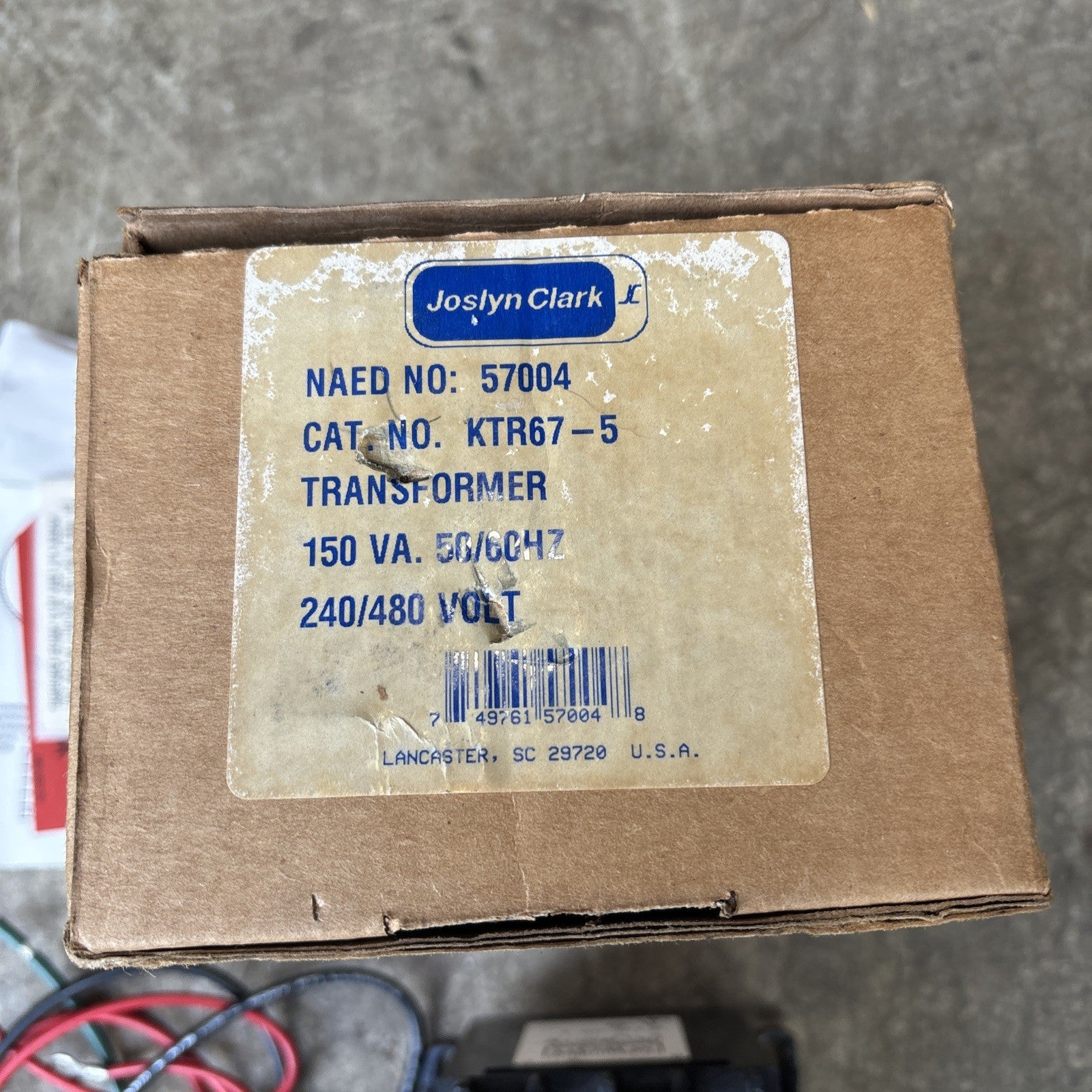 JOSLYN CLARK,KTR672,TRANSFORMER 45VA 240/480 VOLT .045 KVA NEW OLD STOCK1