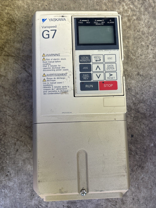 YASKAWA 1 HP G7 VARISPEED VFD DRIVE CIMR G7U40P70
