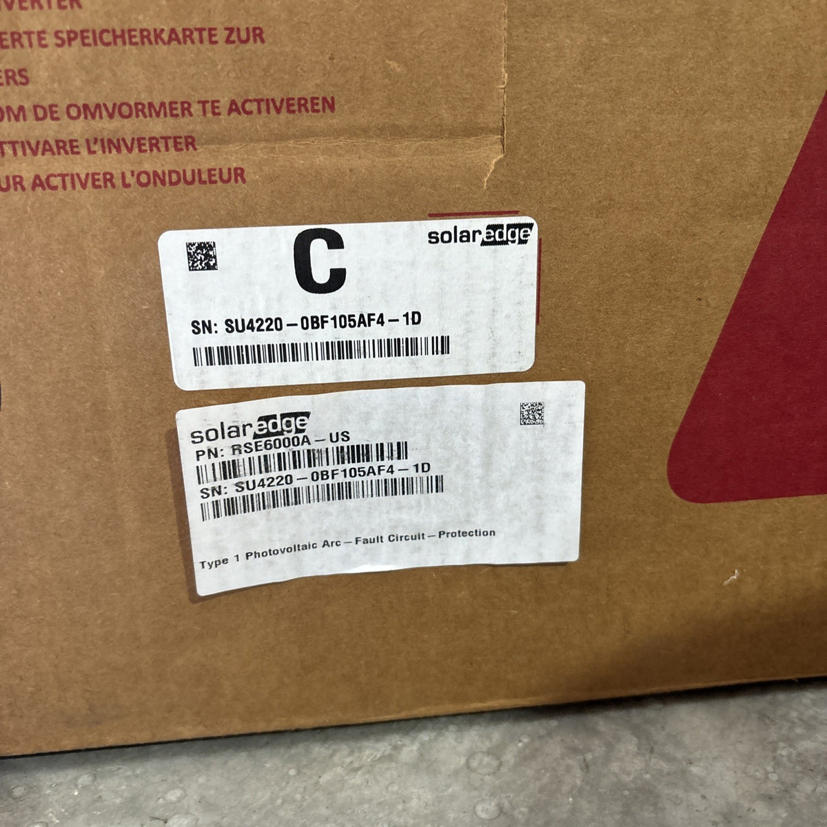 BRAND NEW SolarEdge RSE6000A US Type 1 Photovoltaic Inverter1