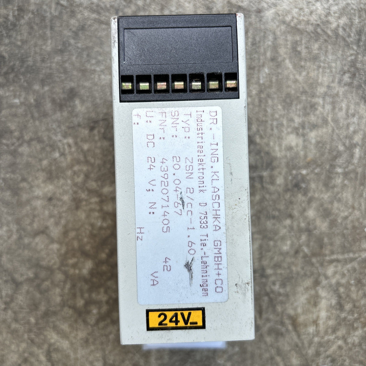 USED  KLASCHKA ZSN 2/CC 1.60 TRANSISTOR RELAY ZSN2CC1603