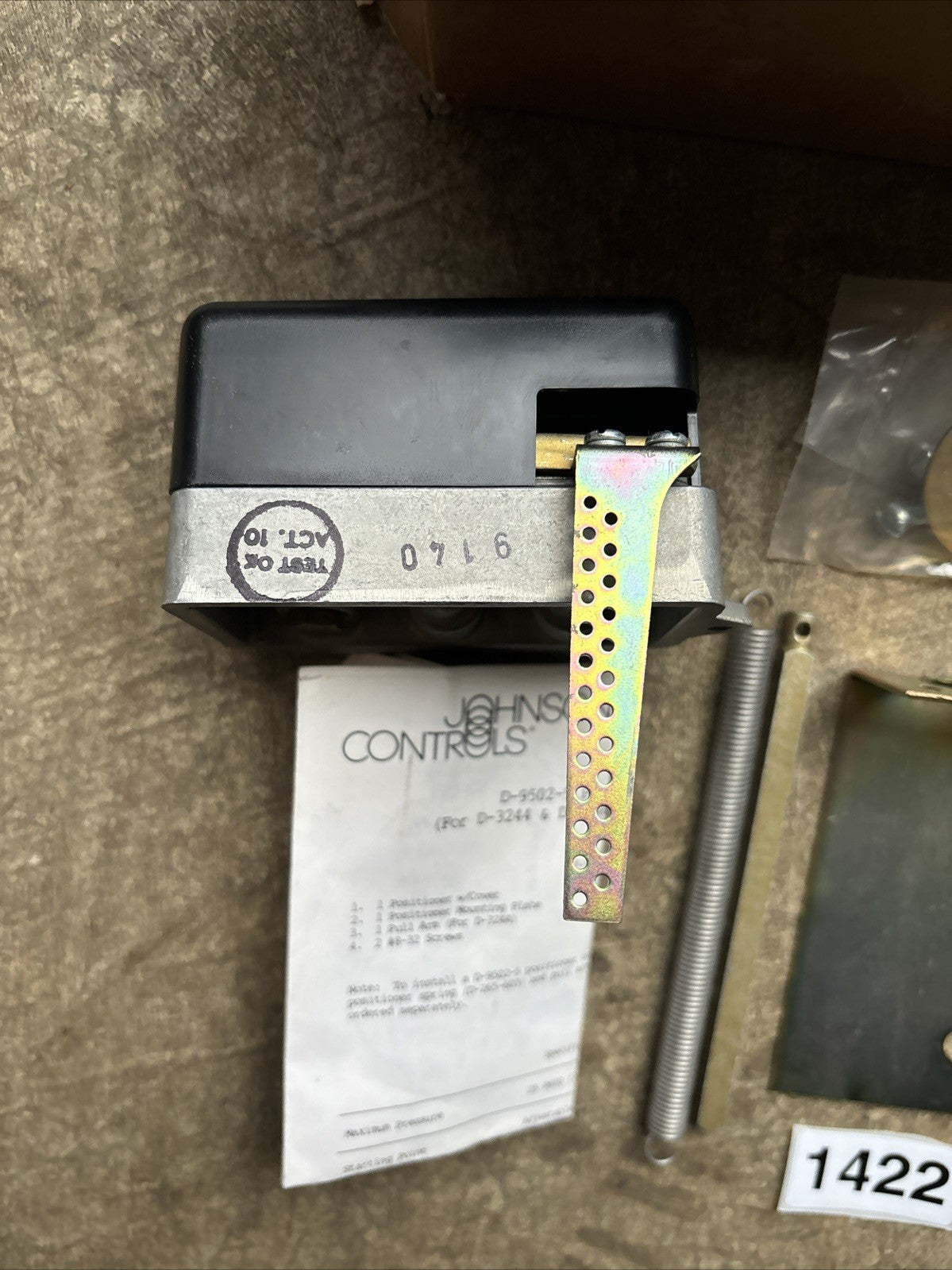 Johnson Controls D 9502 5 Pneumatic Pilot Positioner 3