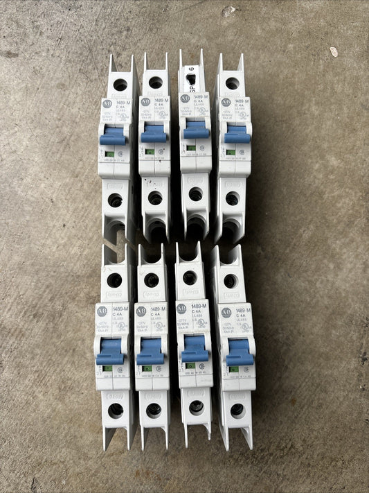 Allen Bradley 1489 M1C040 Circuit Breaker, 277VAC 4A, DIN Rail, Lot Of 80