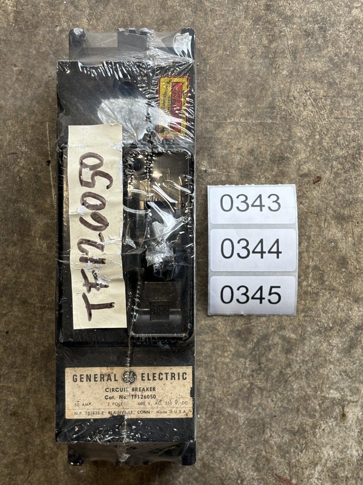 General Electric TF126050 Circuit Breaker 50 Amp 2 Pole 600 Vac0