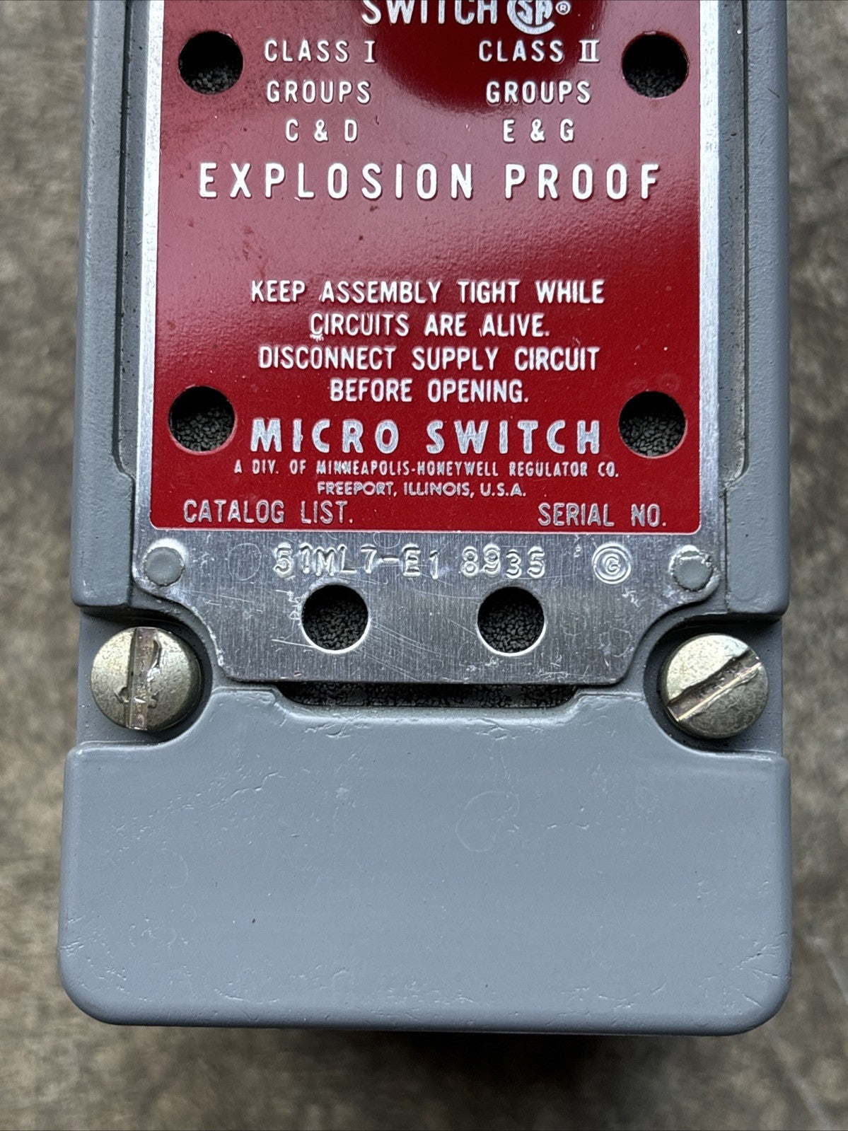 MICRO SWITCH 51ML7 E1 PRECISION LIMIT SWITCH NEW2