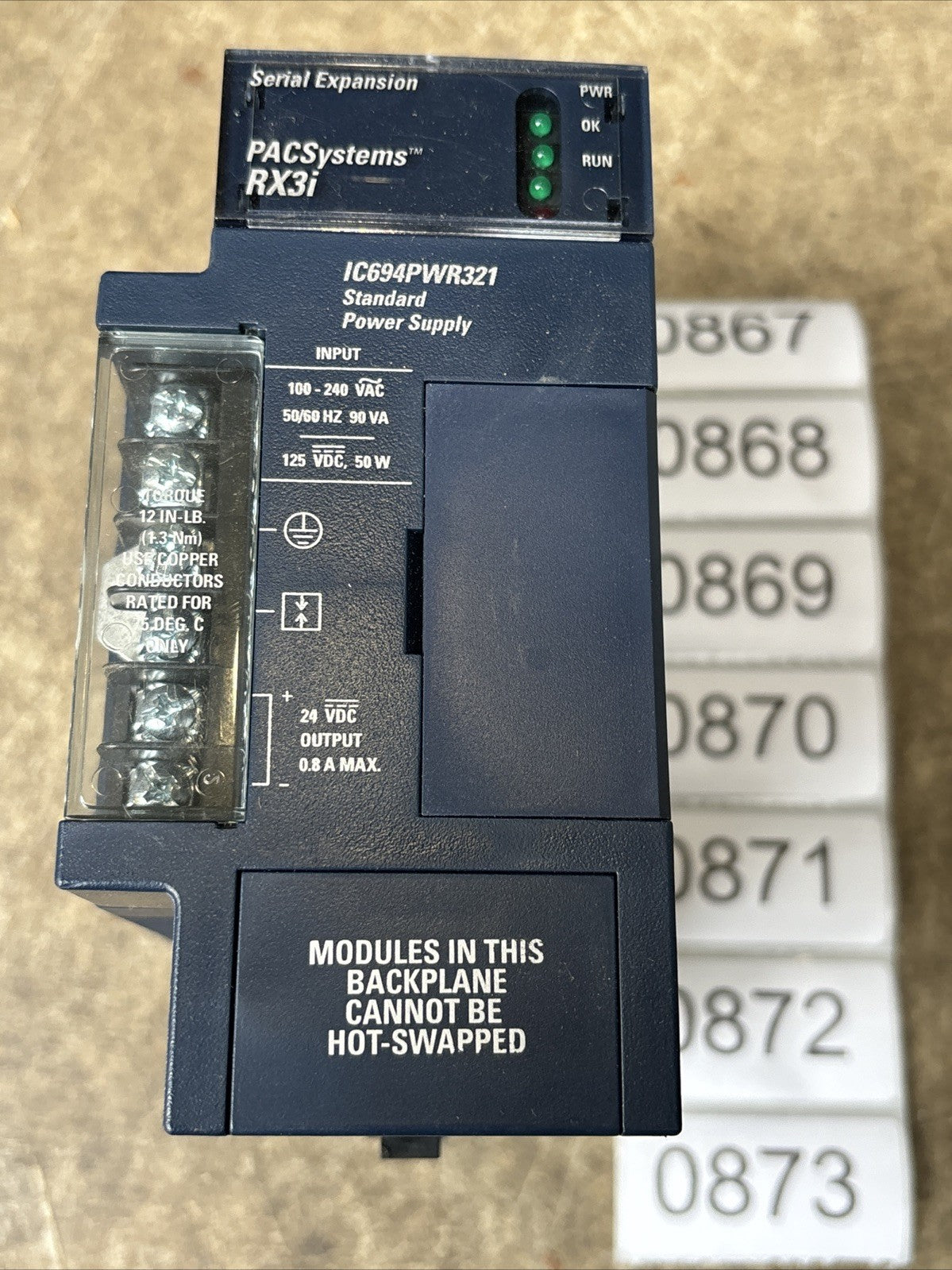 GE FANUC IC694PWR321B Pacsystems RX3i IC694PWR3211