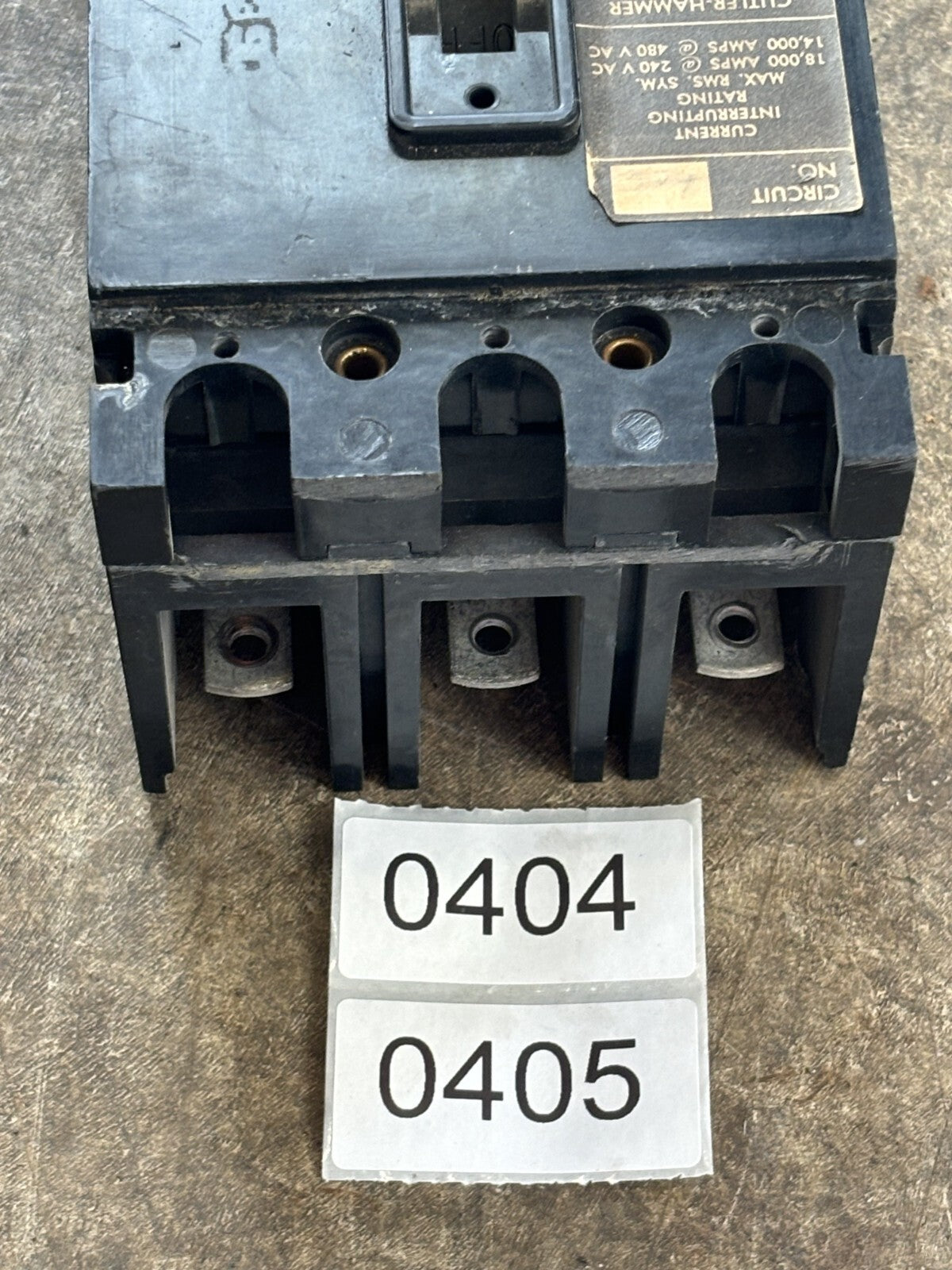 Cutler Hammer EHC3020 Circuit Breaker 20 A 3P 240/480V2
